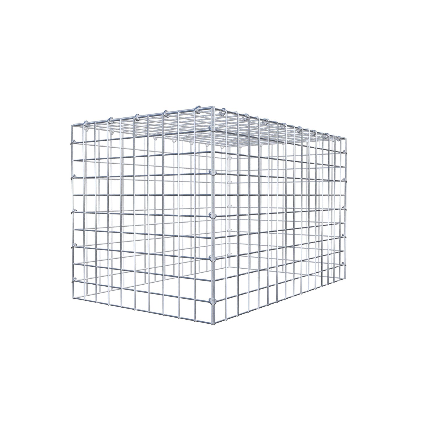 Monteret gabion type 3 80 cm x 50 cm x 50 cm (L x H x D), maskestørrelse 5 cm x 5 cm, C-ring