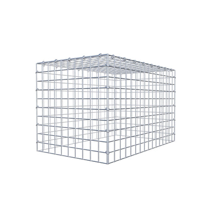 Monteret gabion type 3 80 cm x 50 cm x 50 cm (L x H x D), maskestørrelse 5 cm x 5 cm, C-ring