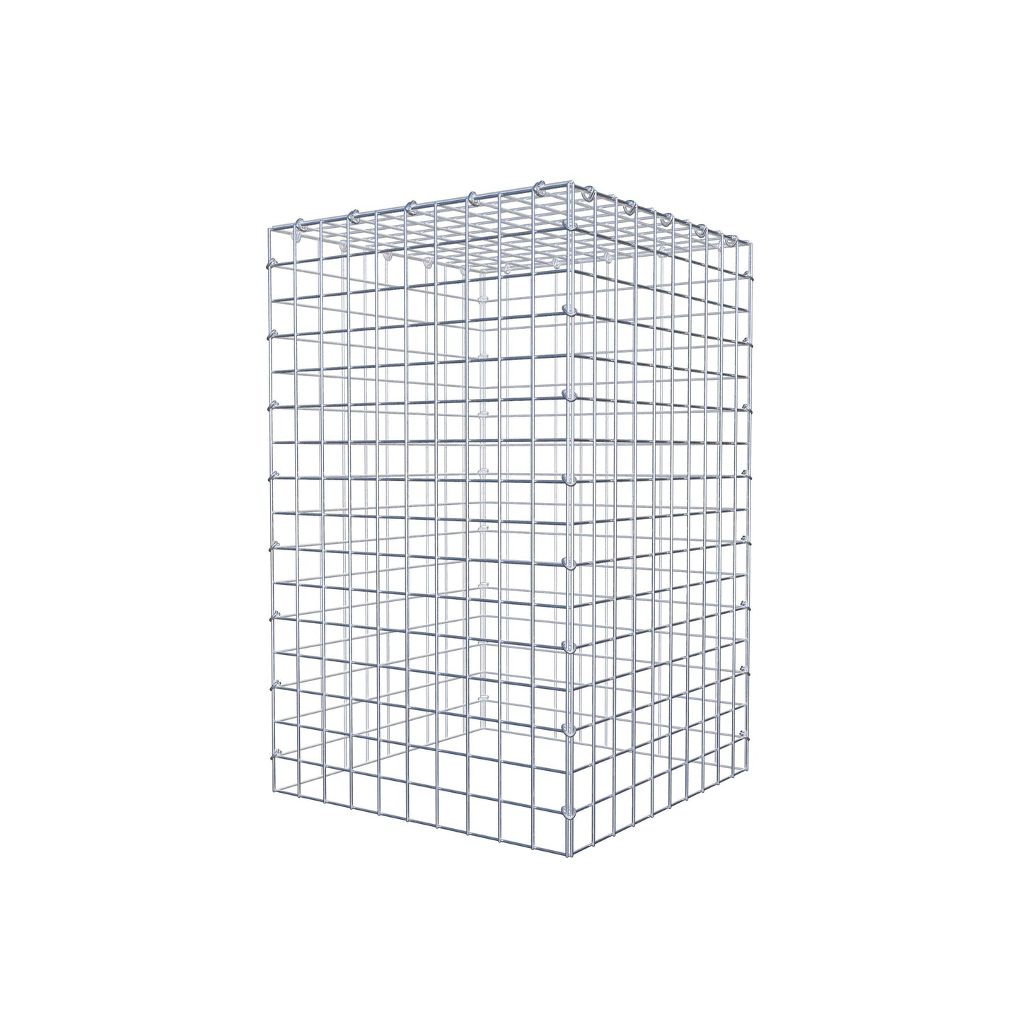 Monteret gabion type 3 80 cm x 50 cm x 50 cm (L x H x D), maskestørrelse 5 cm x 5 cm, C-ring
