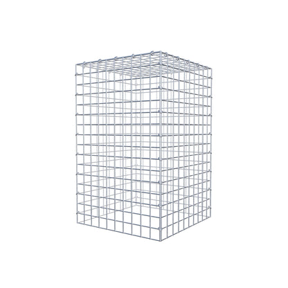 Monteret gabion type 3 80 cm x 50 cm x 50 cm (L x H x D), maskestørrelse 5 cm x 5 cm, C-ring