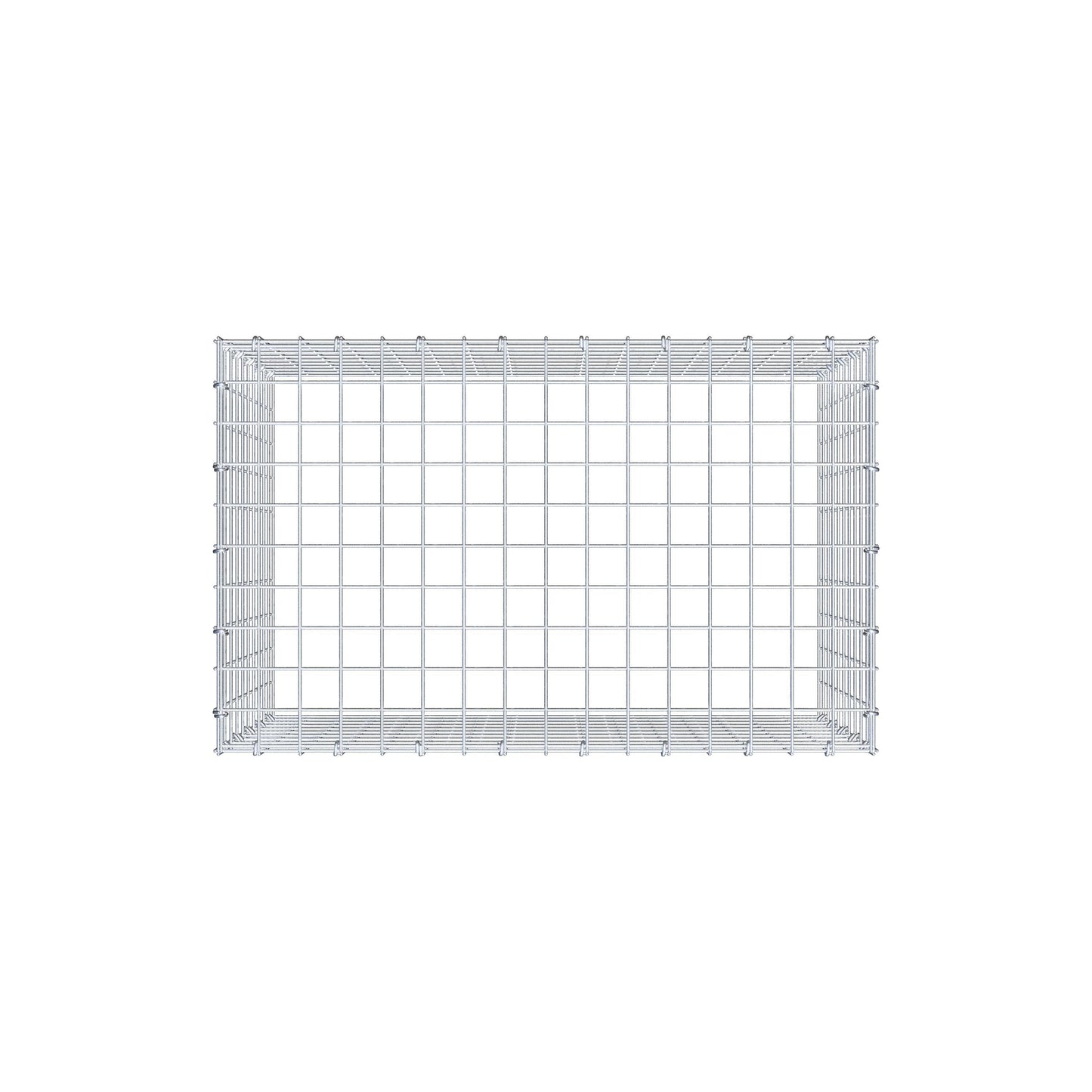 Monteret gabion type 3 80 cm x 50 cm x 50 cm (L x H x D), maskestørrelse 5 cm x 5 cm, C-ring
