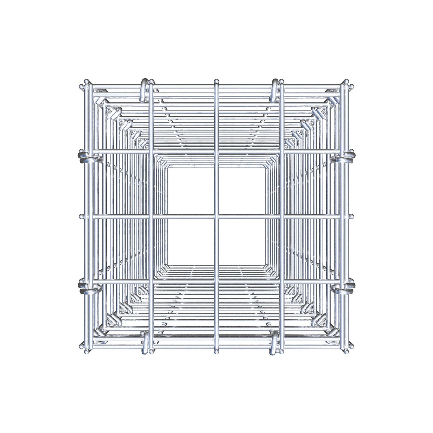 Gavión adicional tipo 3 100 cm x 20 cm x 20 cm (L x A x P), malla 5 cm x 5 cm, anillo en C