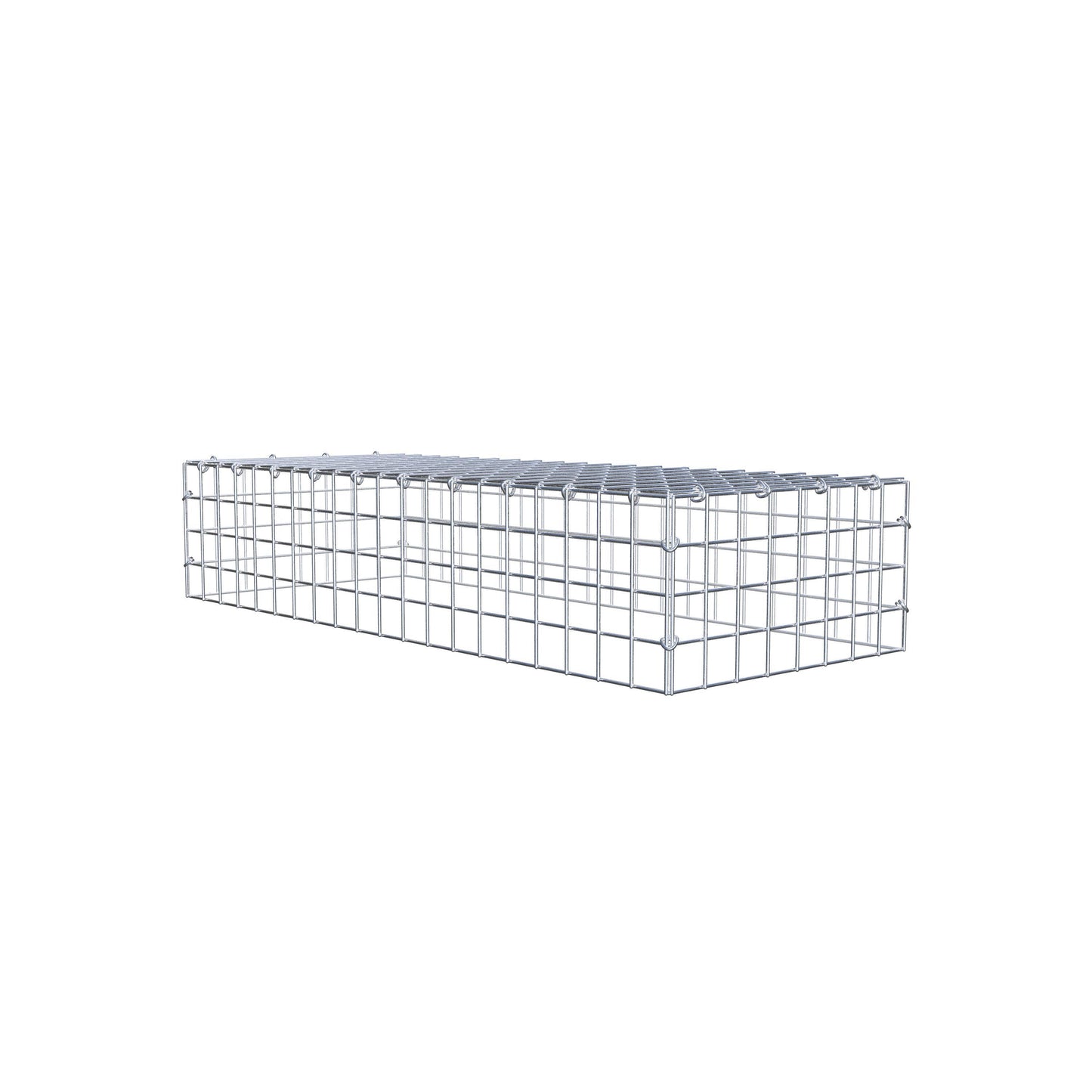 Mounted gabion type 3 100 cm x 20 cm x 40 cm (L x H x D), mesh size 5 cm x 5 cm, C-ring