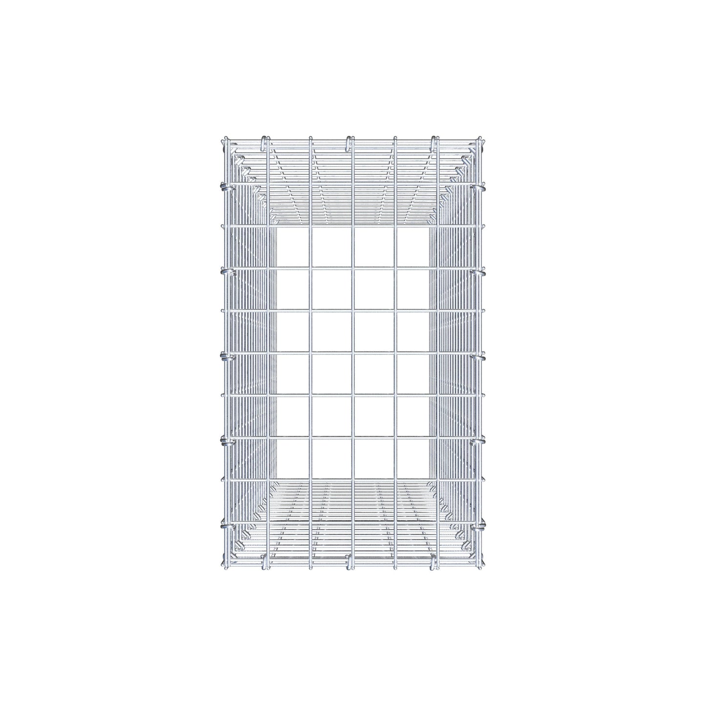 Typ 3 påbyggnadsgabion 100 cm x 30 cm x 50 cm (L x H x D), maskstorlek 5 cm x 5 cm, C-ring