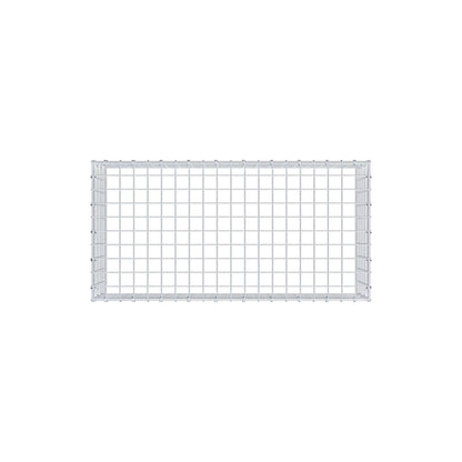 Typ 3 påbyggnadsgabion 100 cm x 30 cm x 50 cm (L x H x D), maskstorlek 5 cm x 5 cm, C-ring