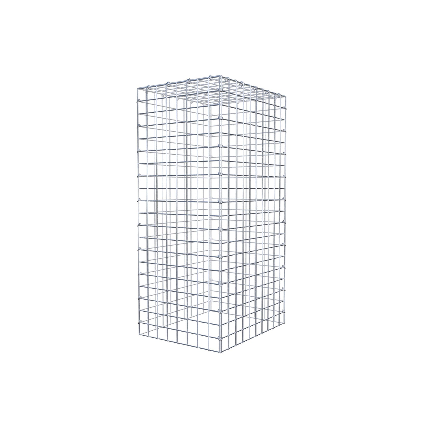 Monteret gabion type 3 100 cm x 50 cm x 40 cm (L x H x D), maskestørrelse 5 cm x 5 cm, C-ring