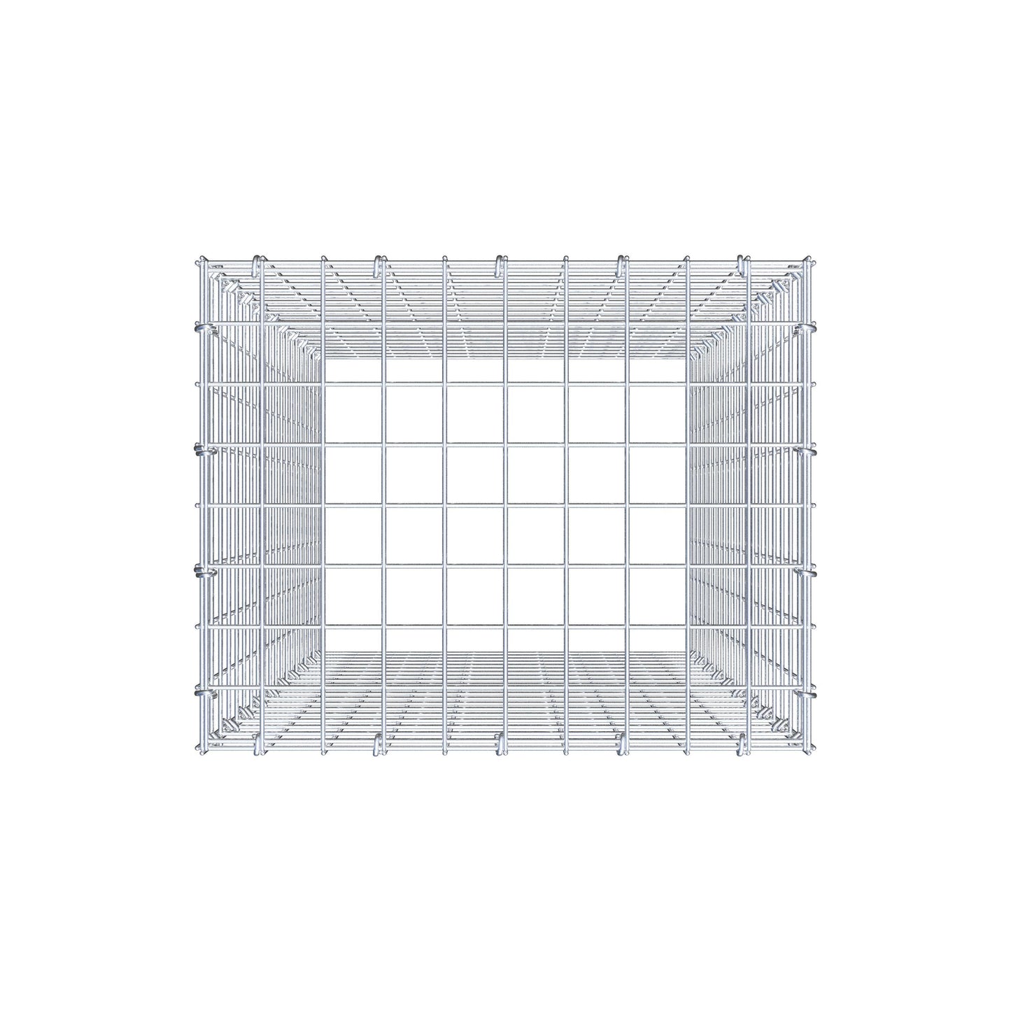 Monteret gabion type 3 100 cm x 50 cm x 40 cm (L x H x D), maskestørrelse 5 cm x 5 cm, C-ring