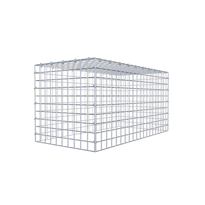Typ 3 påbyggnadsgabion 100 cm x 50 cm x 50 cm (L x H x D), maskstorlek 5 cm x 5 cm, C-ring
