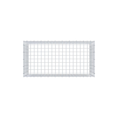 Typ 3 påbyggnadsgabion 100 cm x 50 cm x 50 cm (L x H x D), maskstorlek 5 cm x 5 cm, C-ring