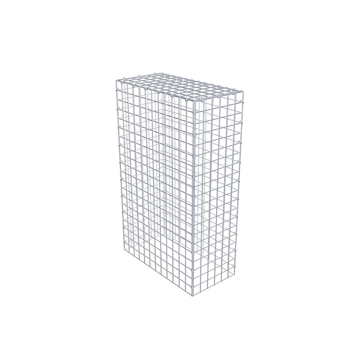 Typ 3 påbyggnadsgabion 100 cm x 60 cm x 30 cm (L x H x D), maskstorlek 5 cm x 5 cm, C-ring