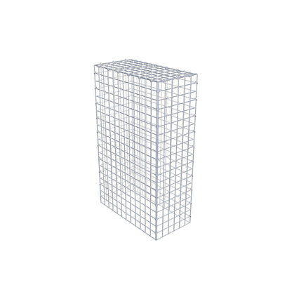 Typ 3 påbyggnadsgabion 100 cm x 60 cm x 30 cm (L x H x D), maskstorlek 5 cm x 5 cm, C-ring