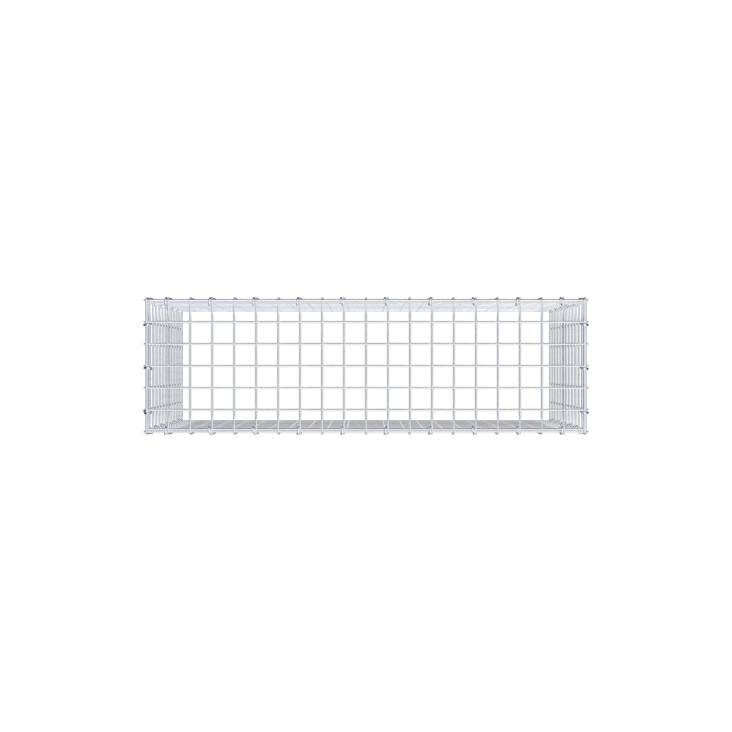 Typ 3 påbyggnadsgabion 100 cm x 60 cm x 30 cm (L x H x D), maskstorlek 5 cm x 5 cm, C-ring