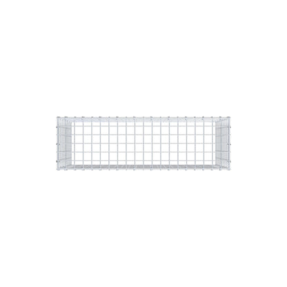 Typ 3 påbyggnadsgabion 100 cm x 60 cm x 30 cm (L x H x D), maskstorlek 5 cm x 5 cm, C-ring
