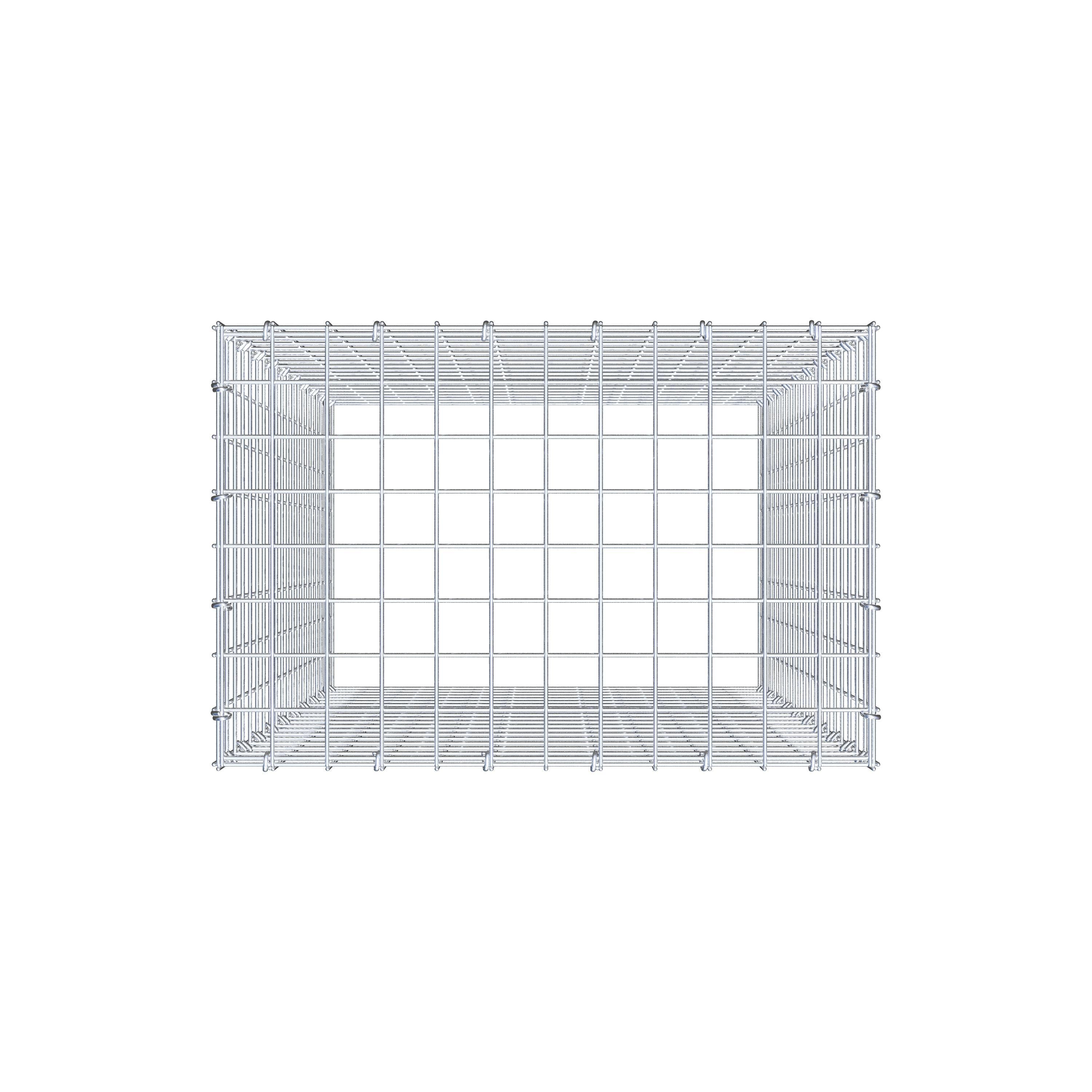 Gabião Tipo 3 100 cm x 60 cm x 40 cm (C x A x P), malhagem 5 cm x 5 cm, anel C