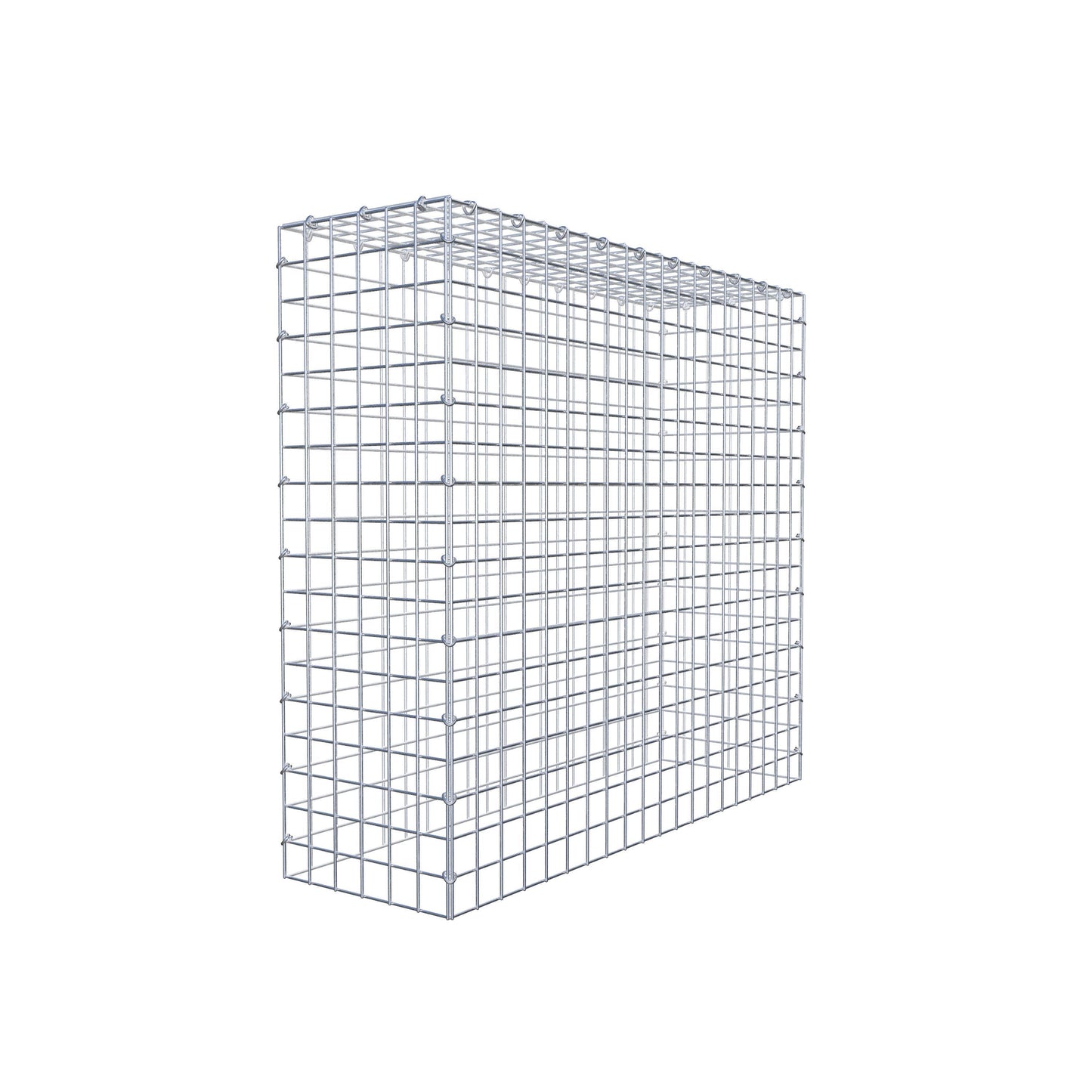 Typ 3 påbyggnadsgabion 100 cm x 90 cm x 30 cm (L x H x D), maskstorlek 5 cm x 5 cm, C-ring
