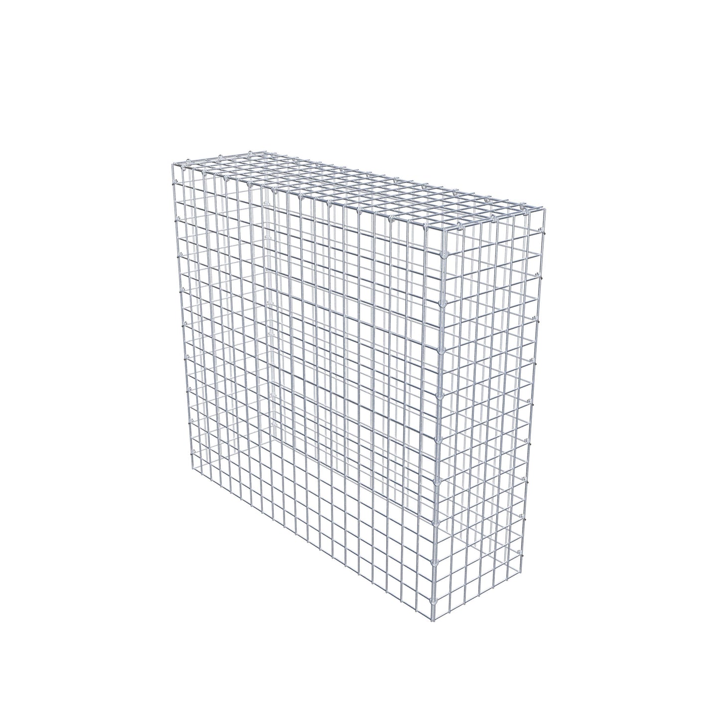Typ 3 påbyggnadsgabion 100 cm x 90 cm x 30 cm (L x H x D), maskstorlek 5 cm x 5 cm, C-ring