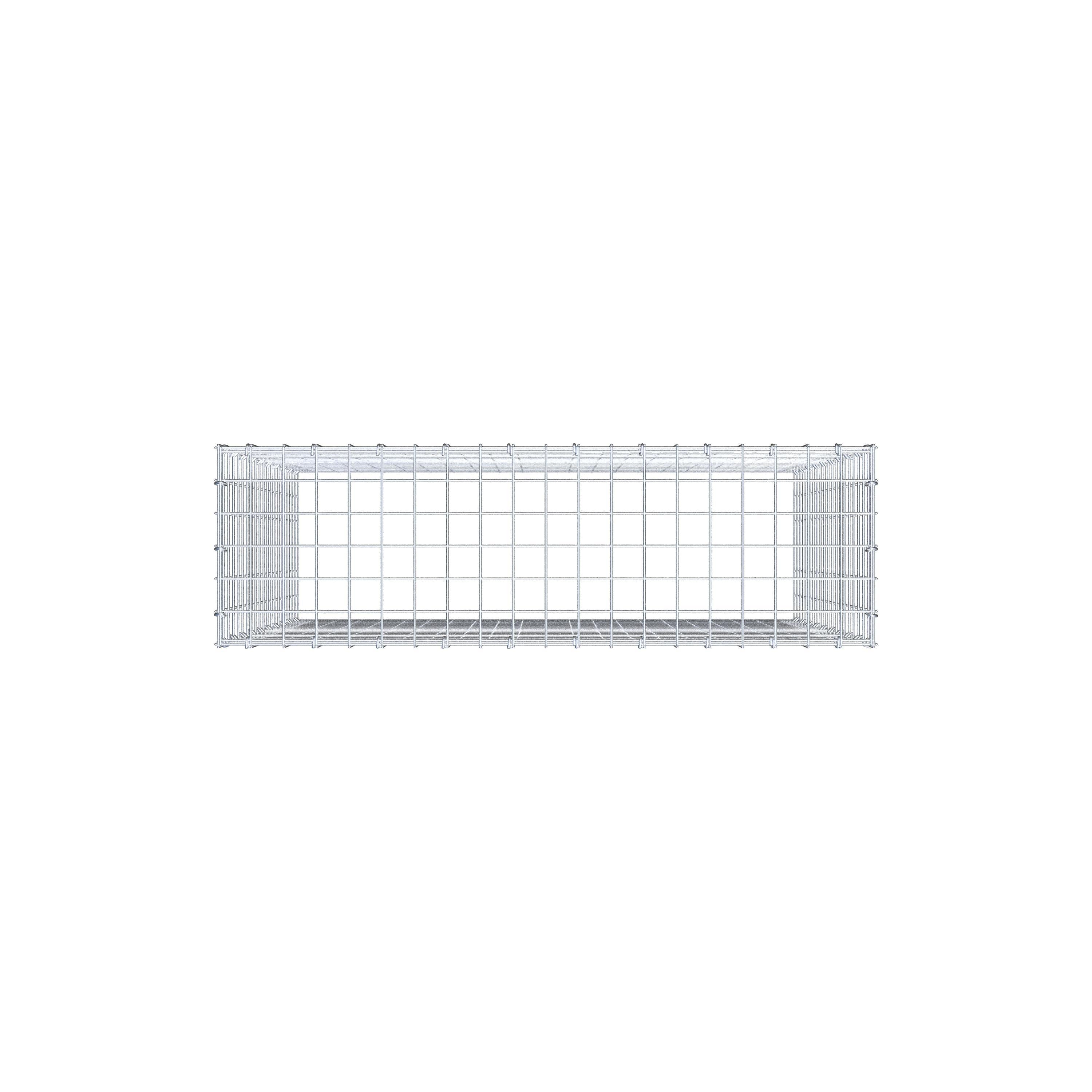 Anbaugabione Typ 3 100 cm x 100 cm x 30 cm (L x H x T), Maschenweite 5 cm x 5 cm, C-Ring