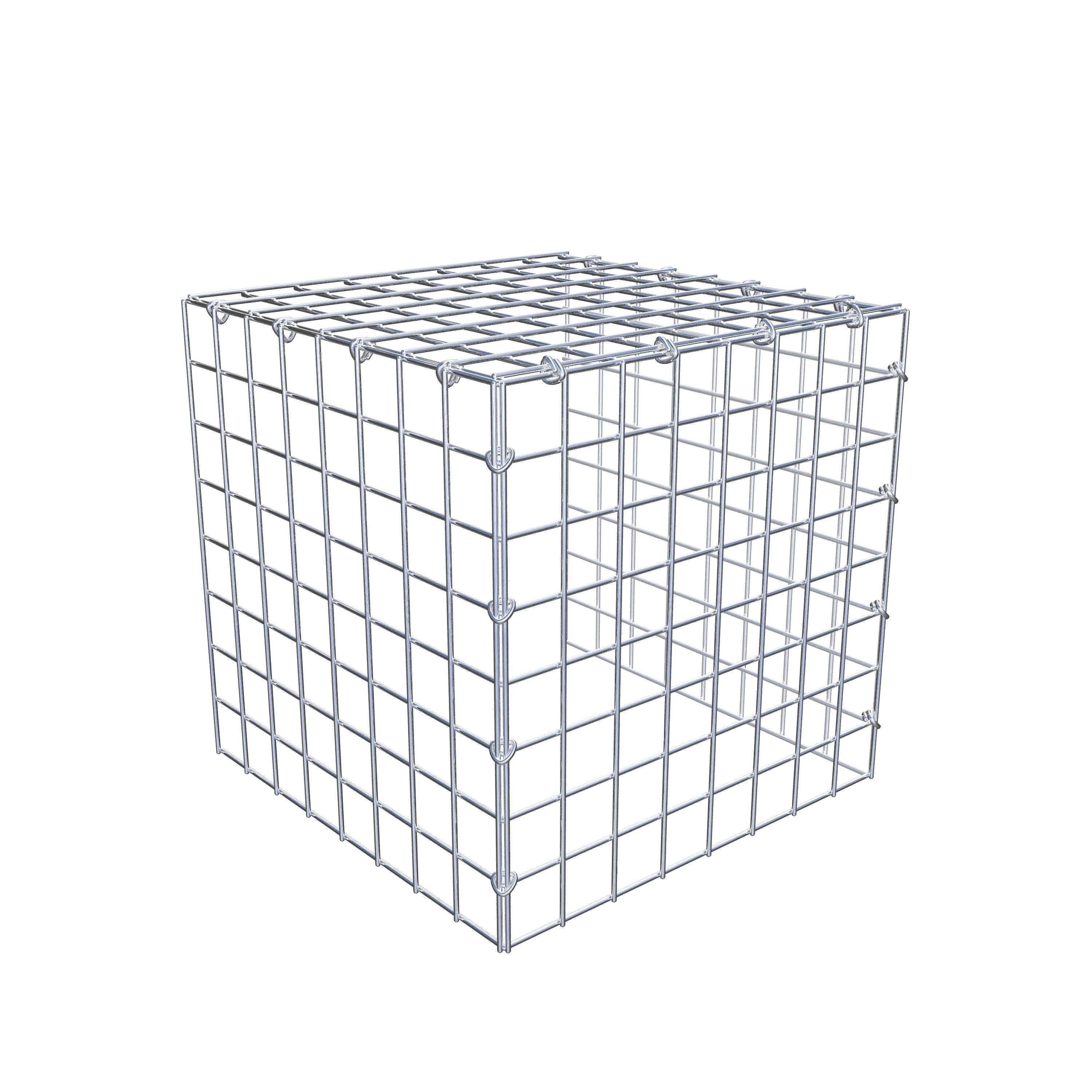 Mounted gabion type 4 40 cm x 40 cm x 40 cm (L x H x D), mesh size 5 cm x 5 cm, C-ring