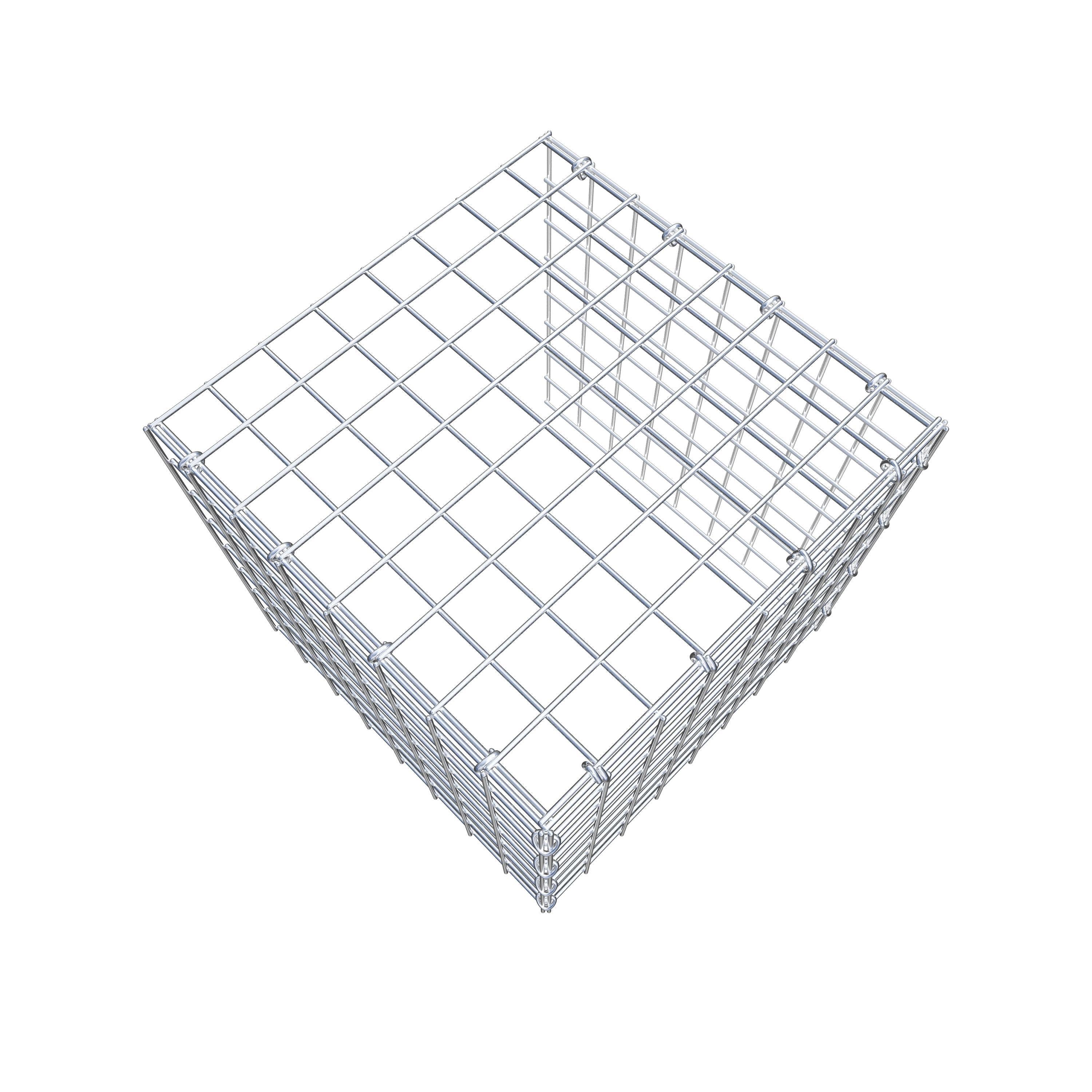 Mounted gabion type 4 40 cm x 40 cm x 40 cm (L x H x D), mesh size 5 cm x 5 cm, C-ring