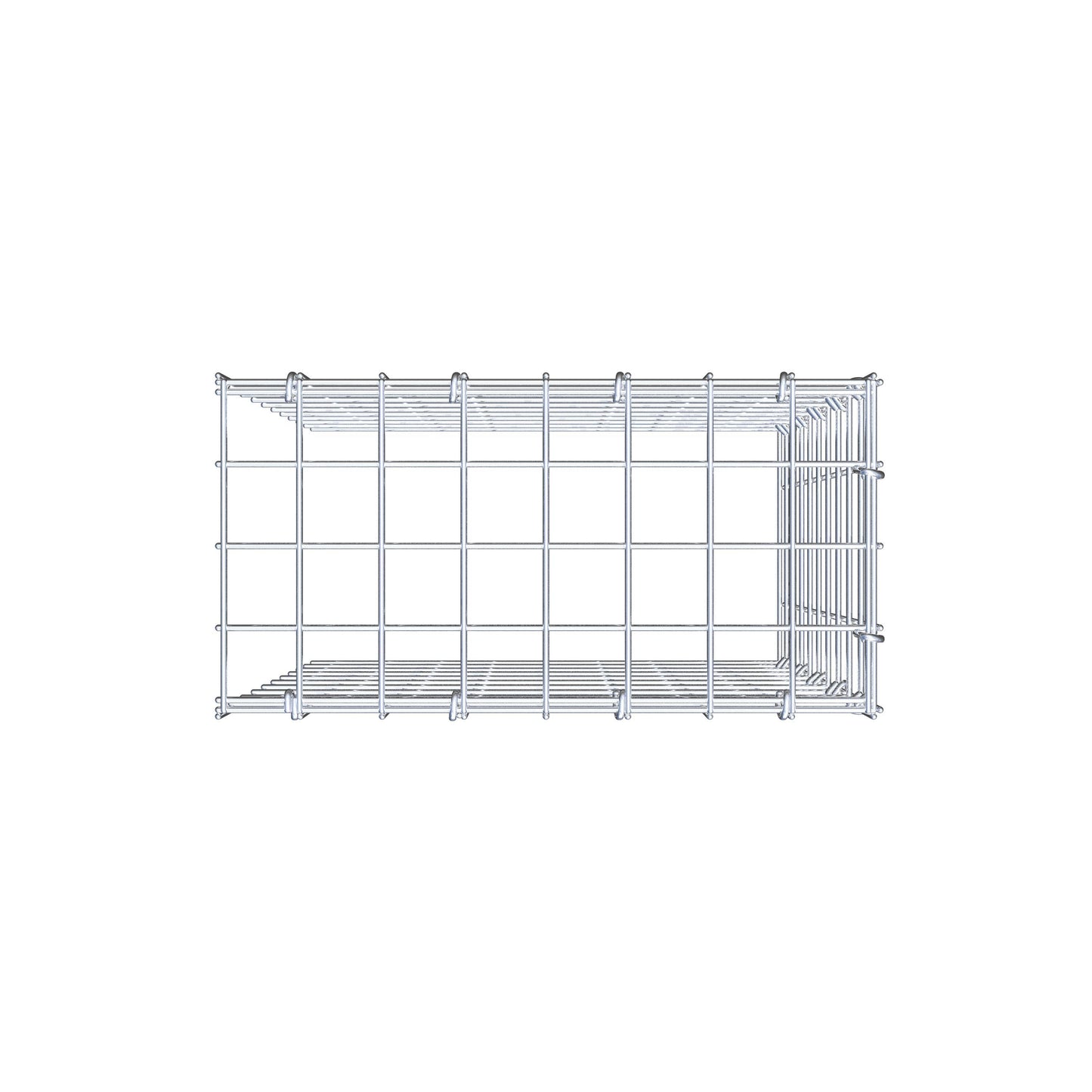 Anbaugabione Typ 4 50 cm x 40 cm x 20 cm (L x H x T), Maschenweite 5 cm x 5 cm, C-Ring