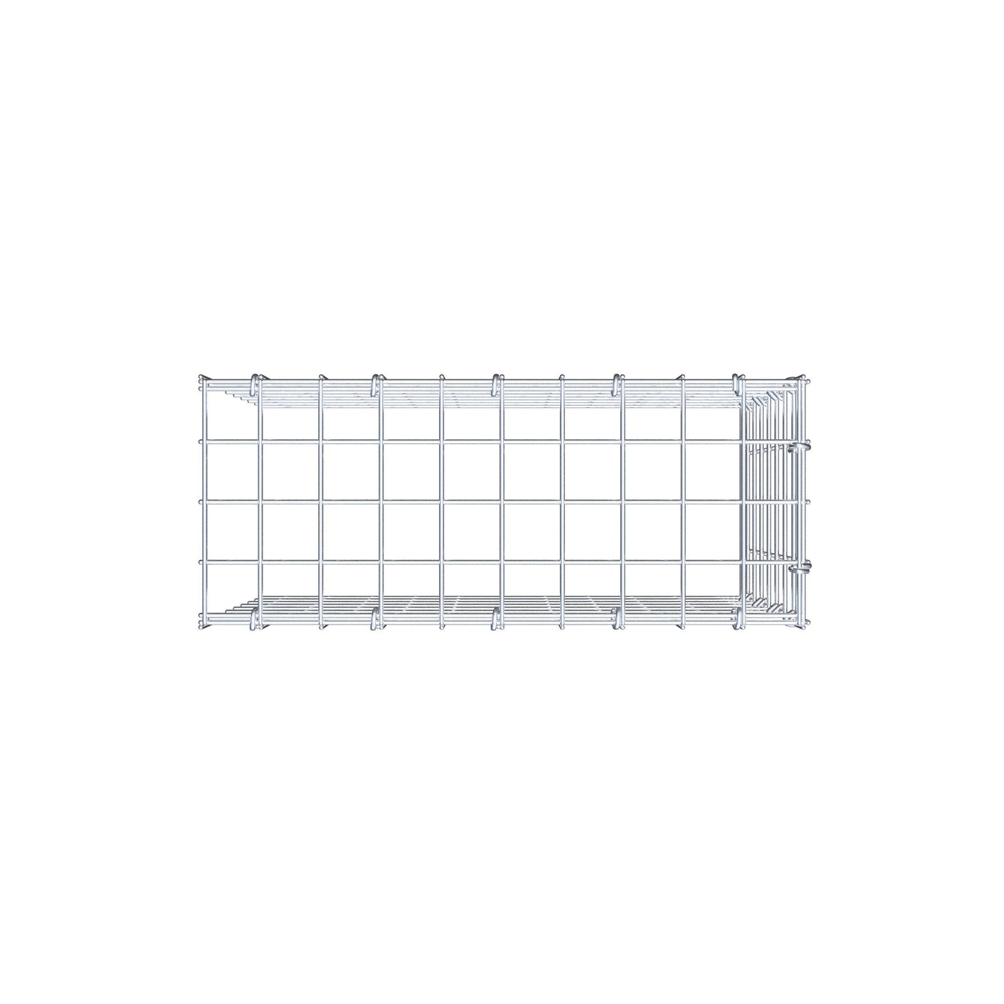 Anbaugabione Typ 4 50 cm x 40 cm x 20 cm (L x H x T), Maschenweite 5 cm x 5 cm, C-Ring