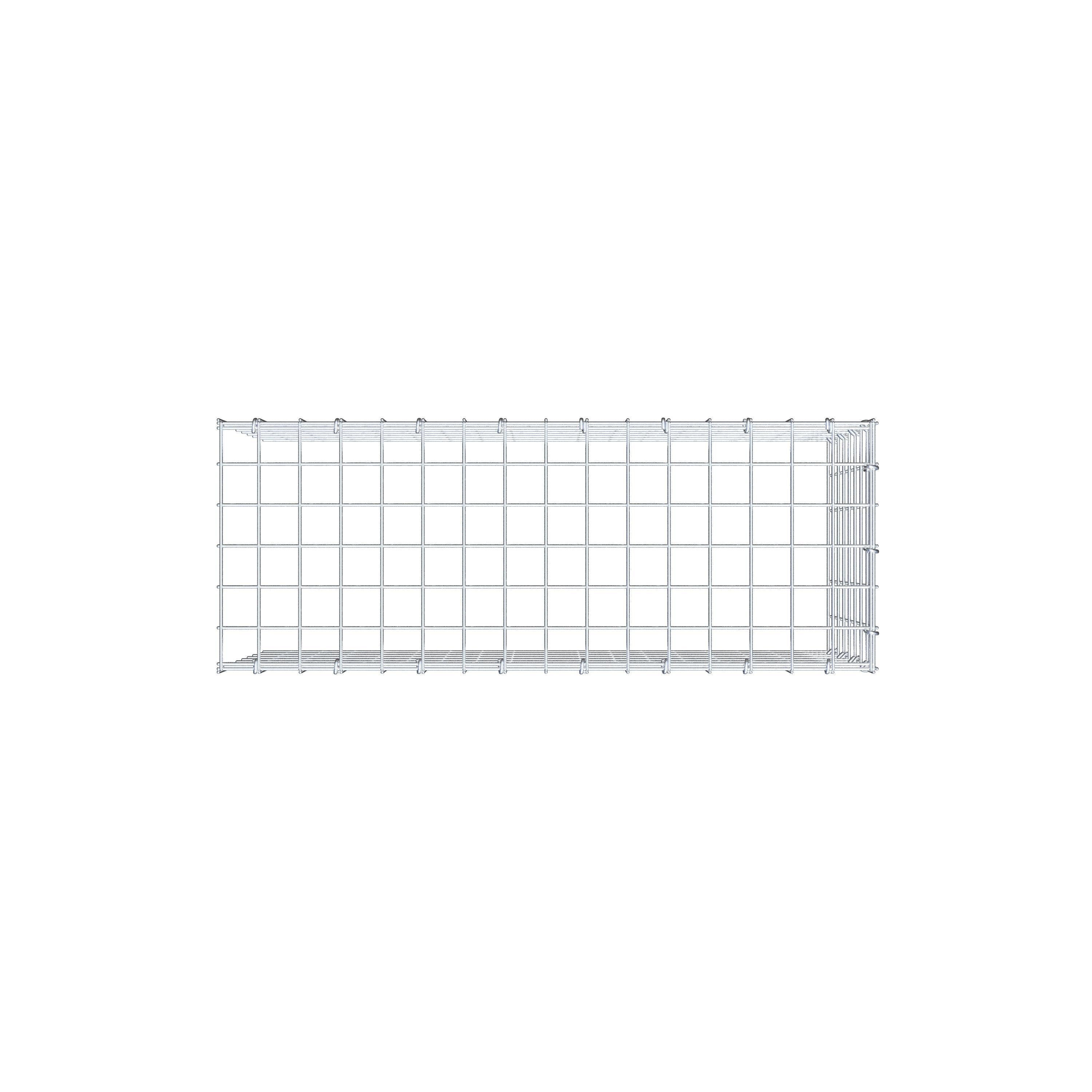 Anbaugabione Typ 4 80 cm x 40 cm x 30 cm (L x H x T), Maschenweite 5 cm x 5 cm, C-Ring