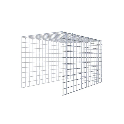 Mounted gabion type 4 80 cm x 50 cm x 50 cm (L x H x D), mesh size 5 cm x 5 cm, C-ring