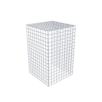 Mounted gabion type 4 80 cm x 50 cm x 50 cm (L x H x D), mesh size 5 cm x 5 cm, C-ring