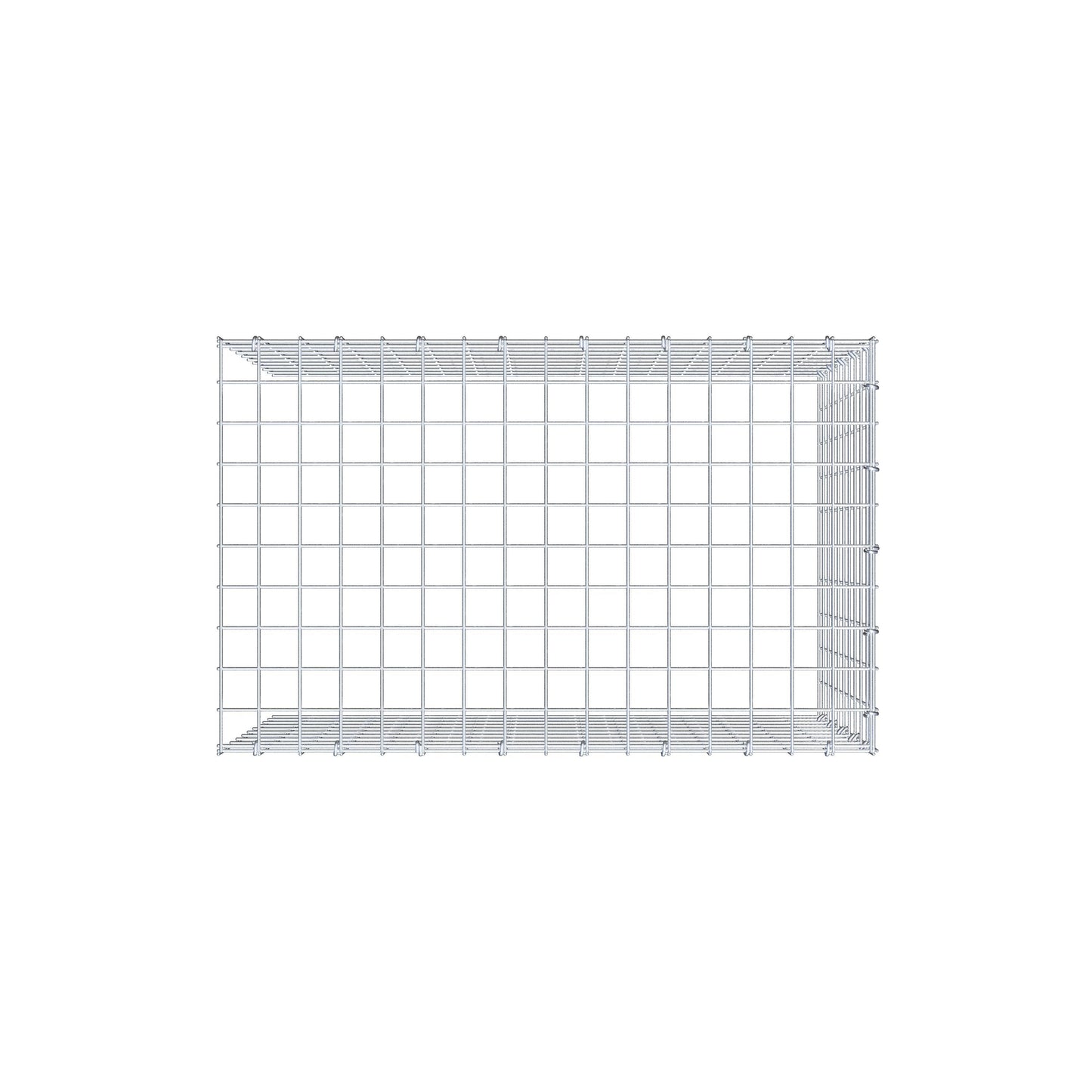 Mounted gabion type 4 80 cm x 50 cm x 50 cm (L x H x D), mesh size 5 cm x 5 cm, C-ring