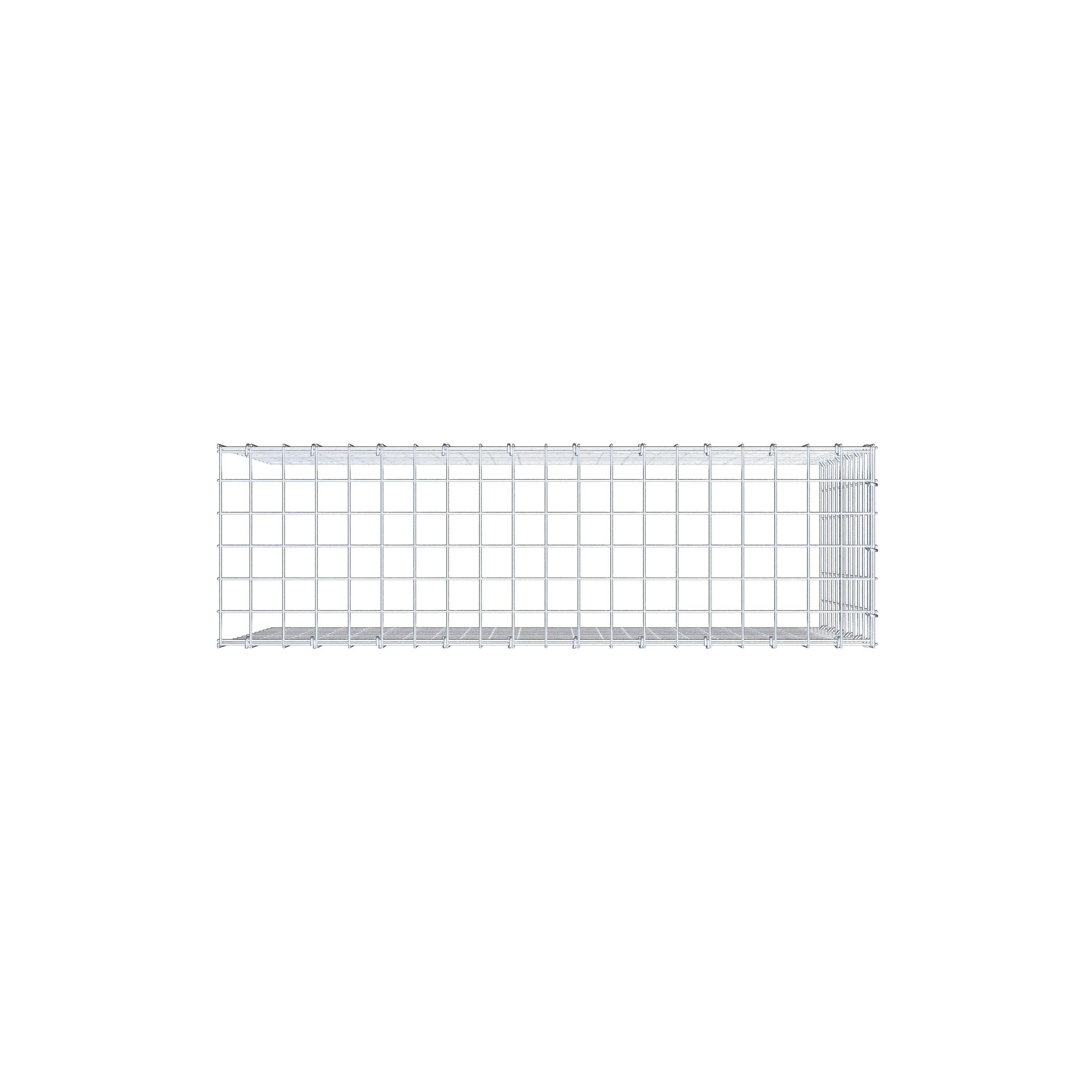 Mounted gabion type 4 100 cm x 60 cm x 30 cm (L x H x D), mesh size 5 cm x 5 cm, C-ring