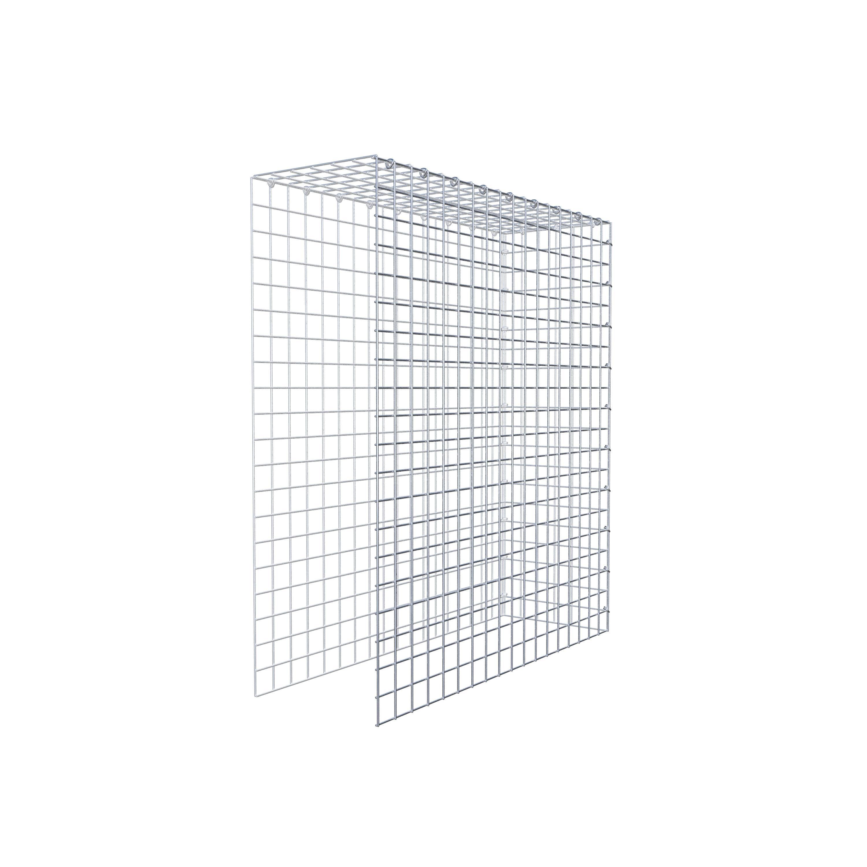 Monteret gabion type 4 100 cm x 90 cm x 30 cm (L x H x D), maskestørrelse 5 cm x 5 cm, C-ring