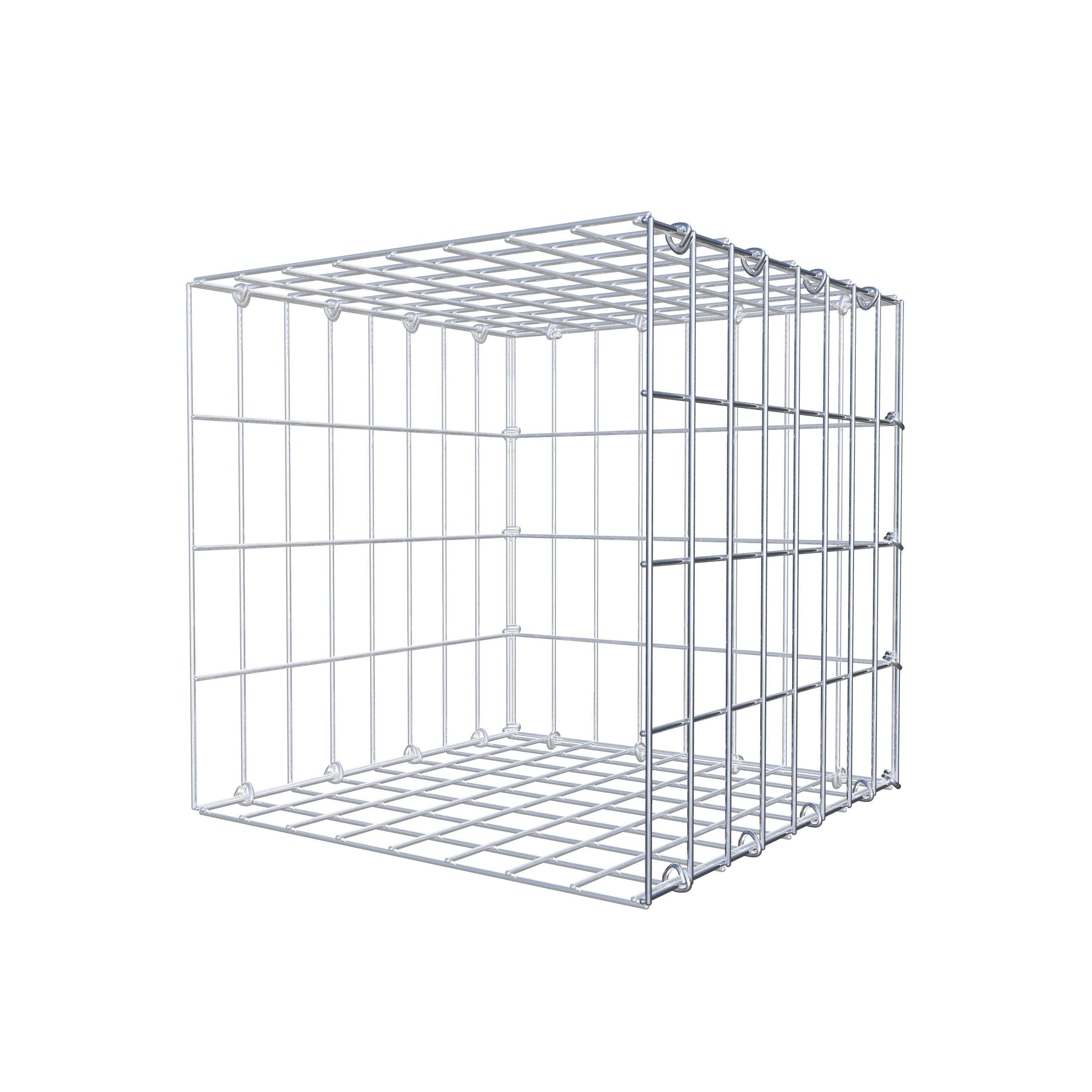 Gabião tipo 2 40 cm x 40 cm x 40 cm, malhagem 5 cm x 10 cm, anel C