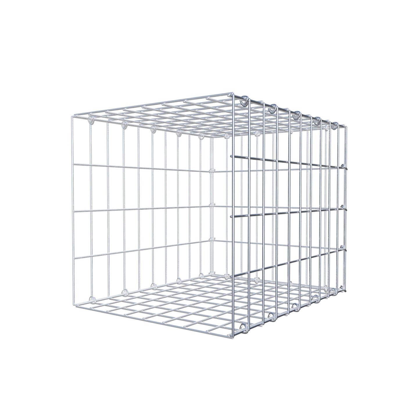 Monteret gabion type 2 50 cm x 40 cm x 40 cm, maskestørrelse 5 cm x 10 cm, C-ring