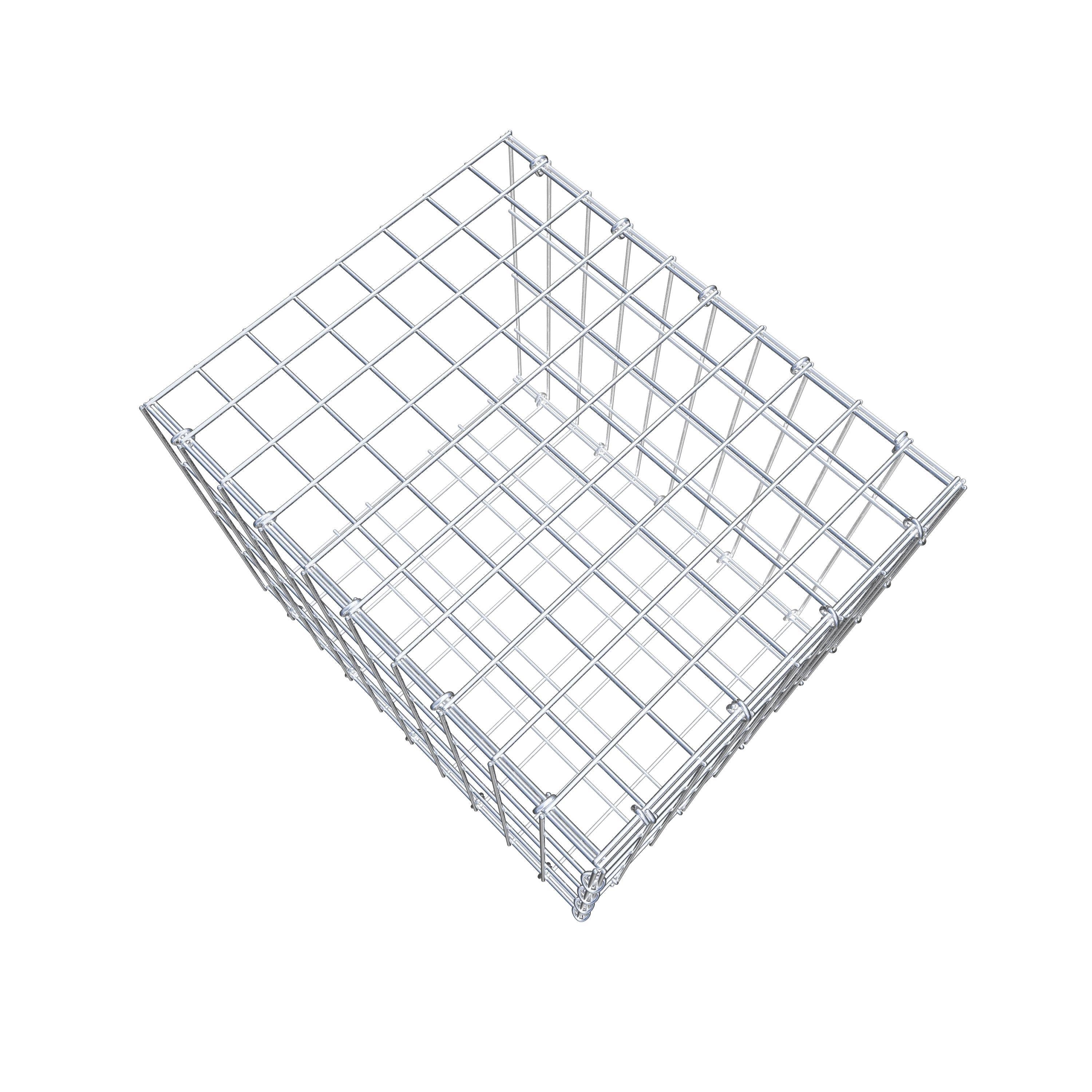 Anbaugabione Typ 2 50 cm x 40 cm x 40 cm, Maschenweite 5 cm x 10 cm, C-Ring