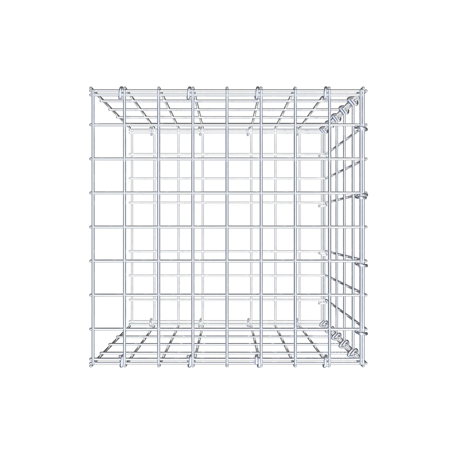 Monteret gabion type 2 50 cm x 40 cm x 40 cm, maskestørrelse 5 cm x 10 cm, C-ring