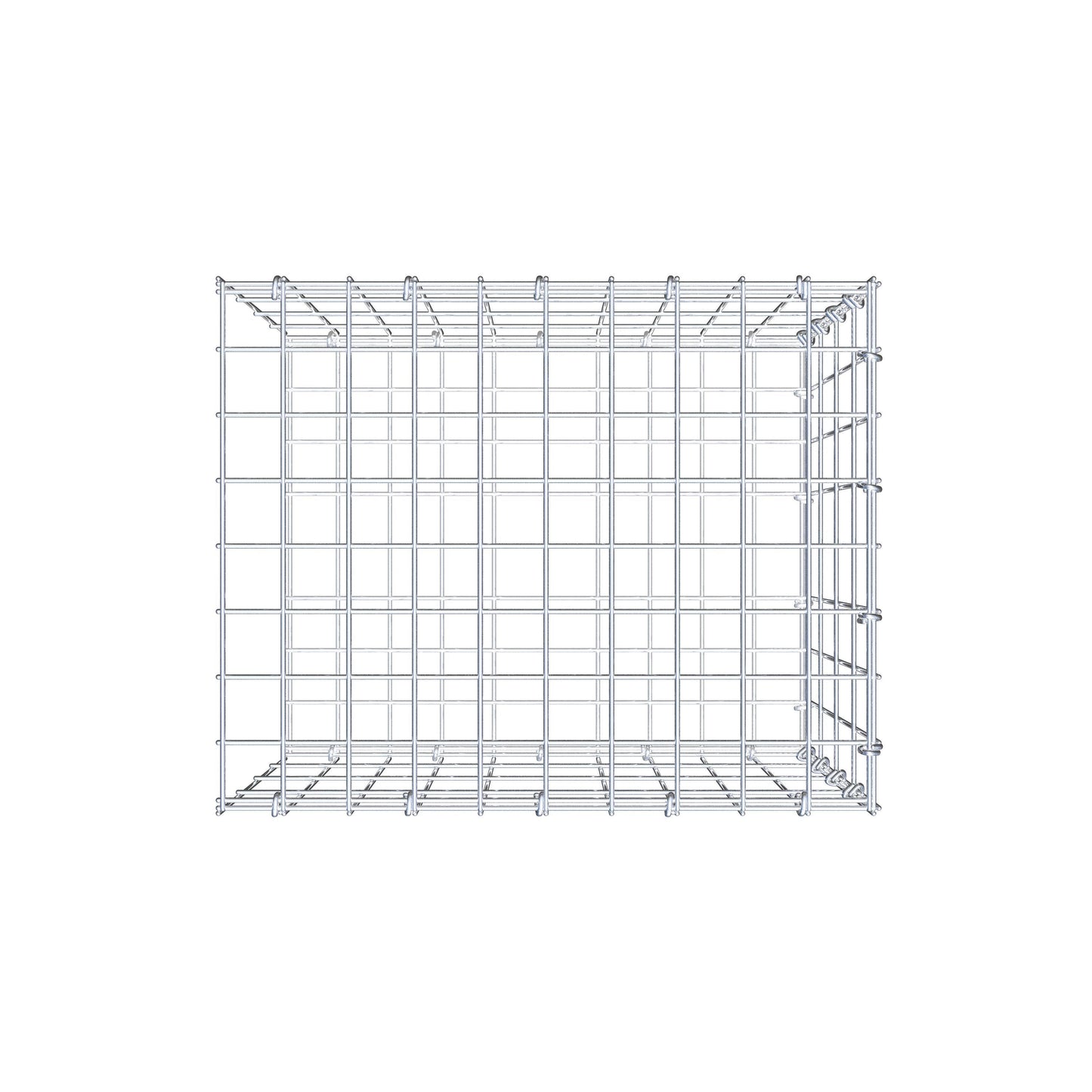 Monteret gabion type 2 50 cm x 40 cm x 40 cm, maskestørrelse 5 cm x 10 cm, C-ring