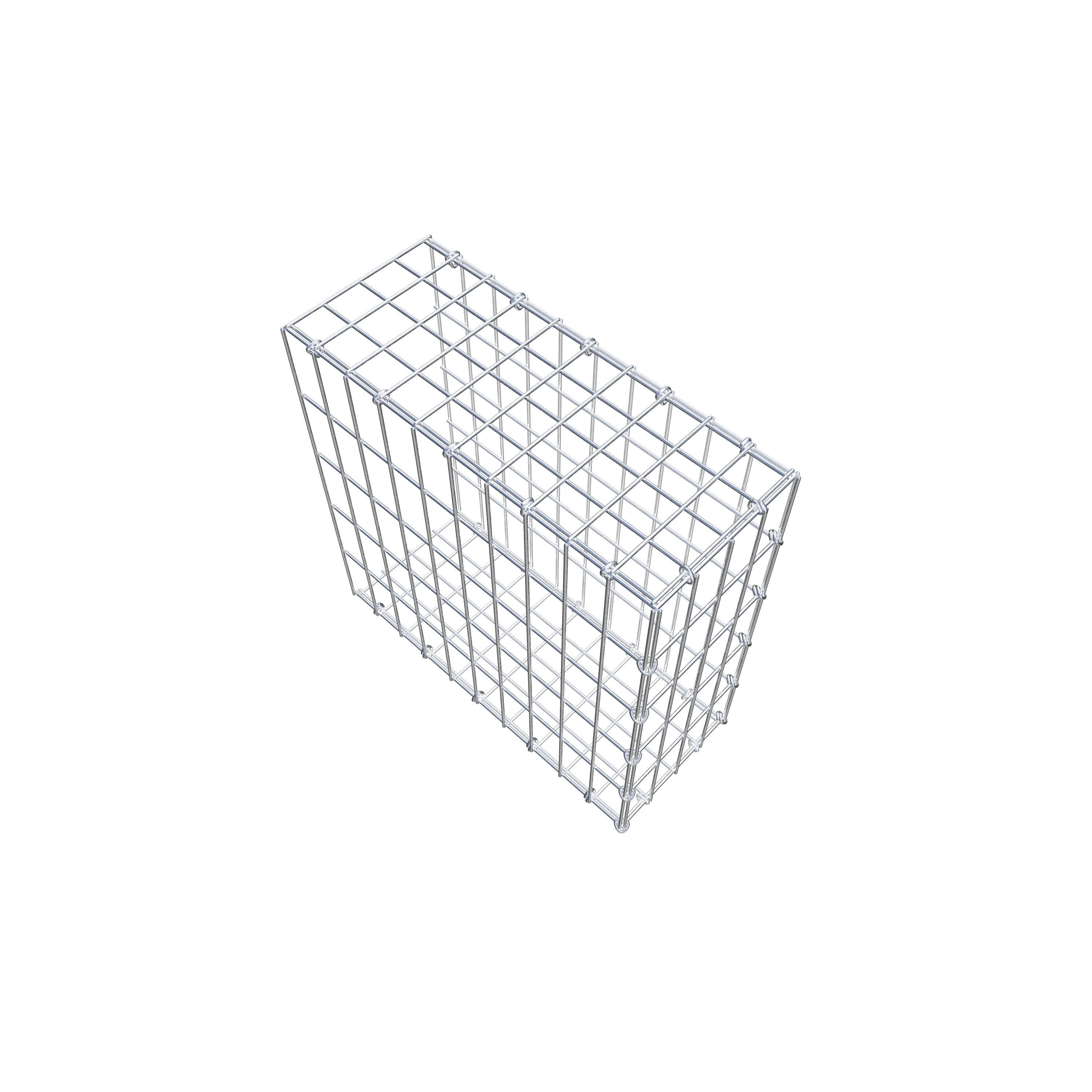 Anbaugabione Typ 2 50 cm x 50 cm x 20 cm, Maschenweite 5 cm x 10 cm, C-Ring