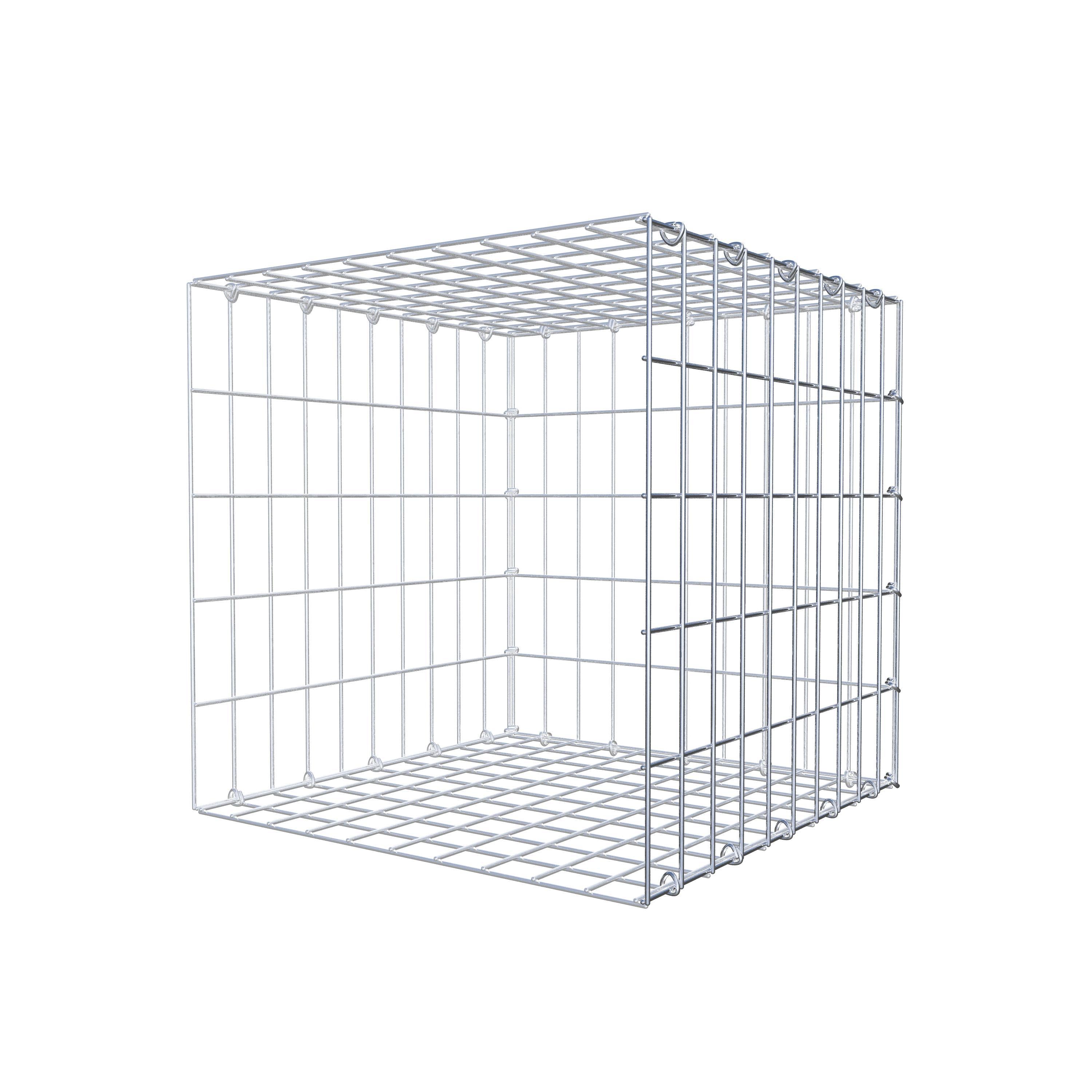 Monteret gabion type 2 50 cm x 50 cm x 50 cm, maskestørrelse 5 cm x 10 cm, C-ring