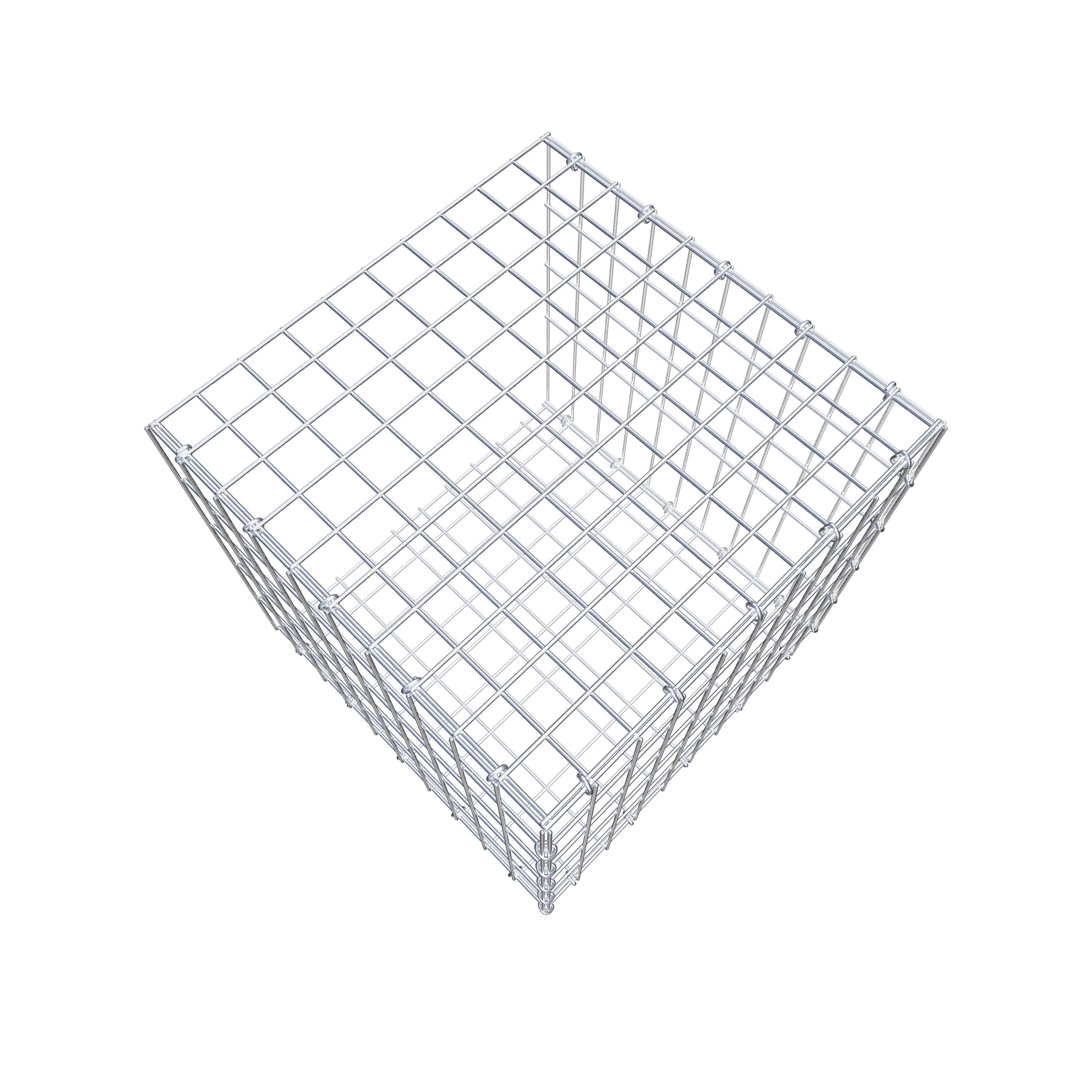 Monteret gabion type 2 50 cm x 50 cm x 50 cm, maskestørrelse 5 cm x 10 cm, C-ring