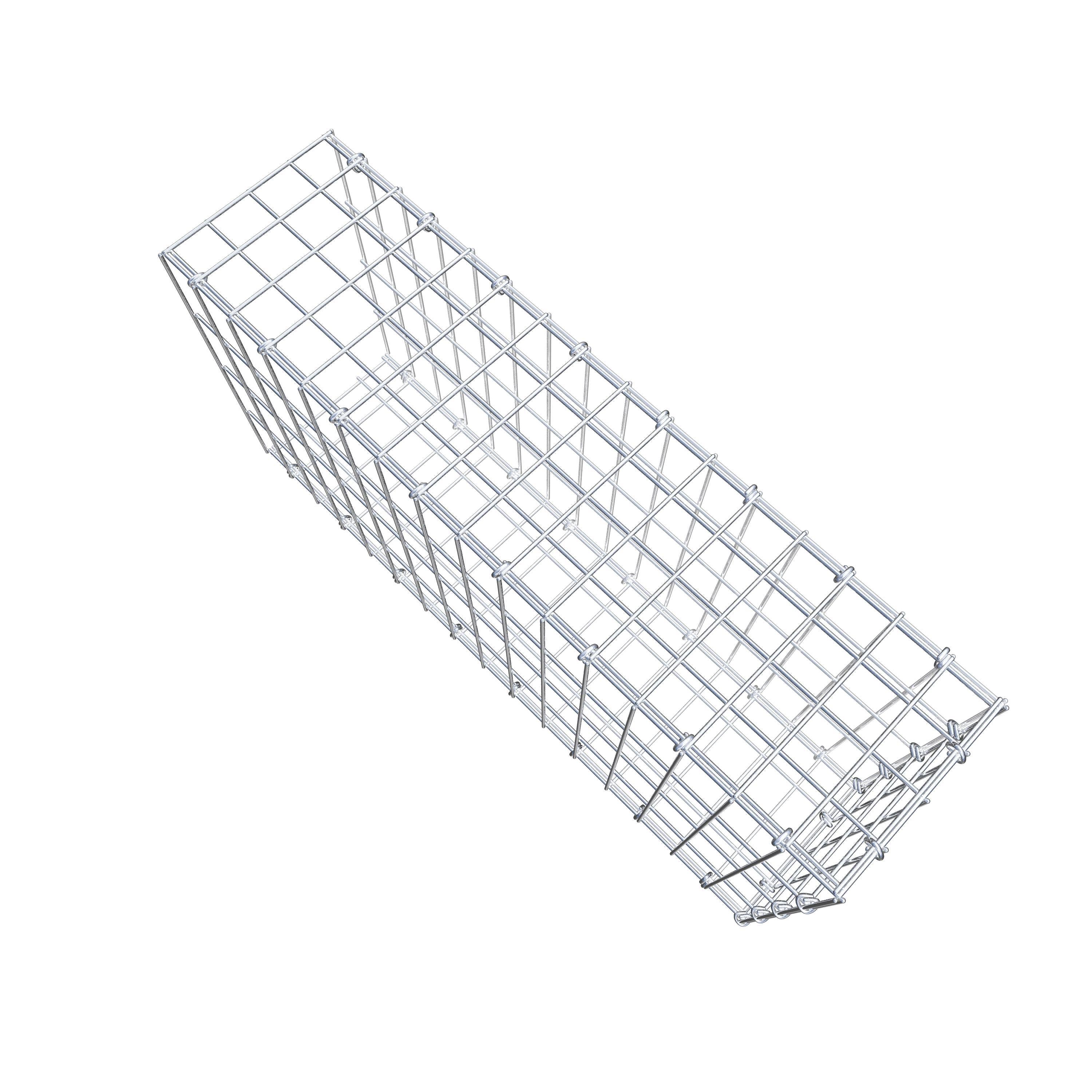 Mounted gabion type 2 80 cm x 40 cm x 20 cm, mesh size 5 cm x 10 cm, C-ring