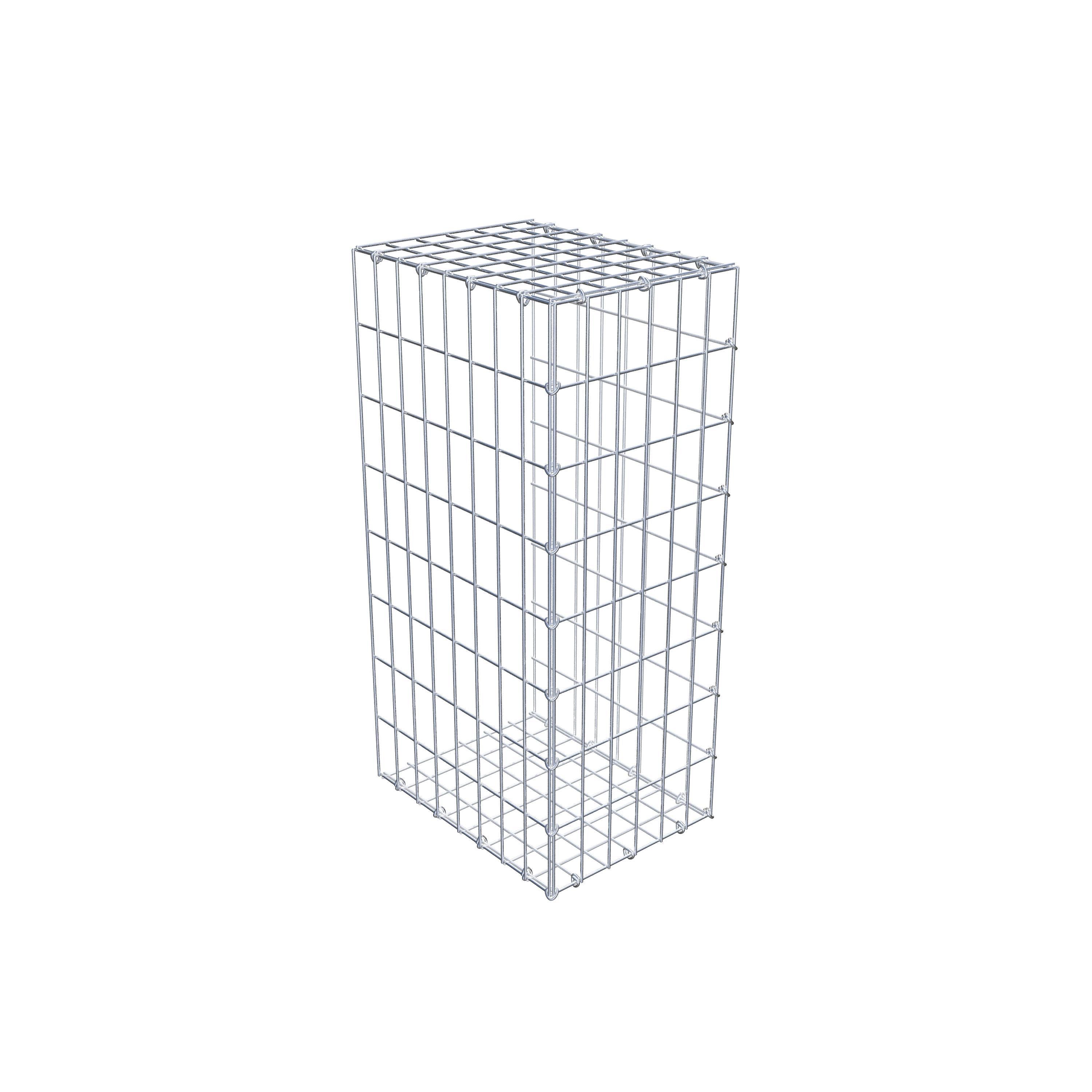 Mounted gabion type 2 80 cm x 40 cm x 30 cm, mesh size 5 cm x 10 cm, C-ring