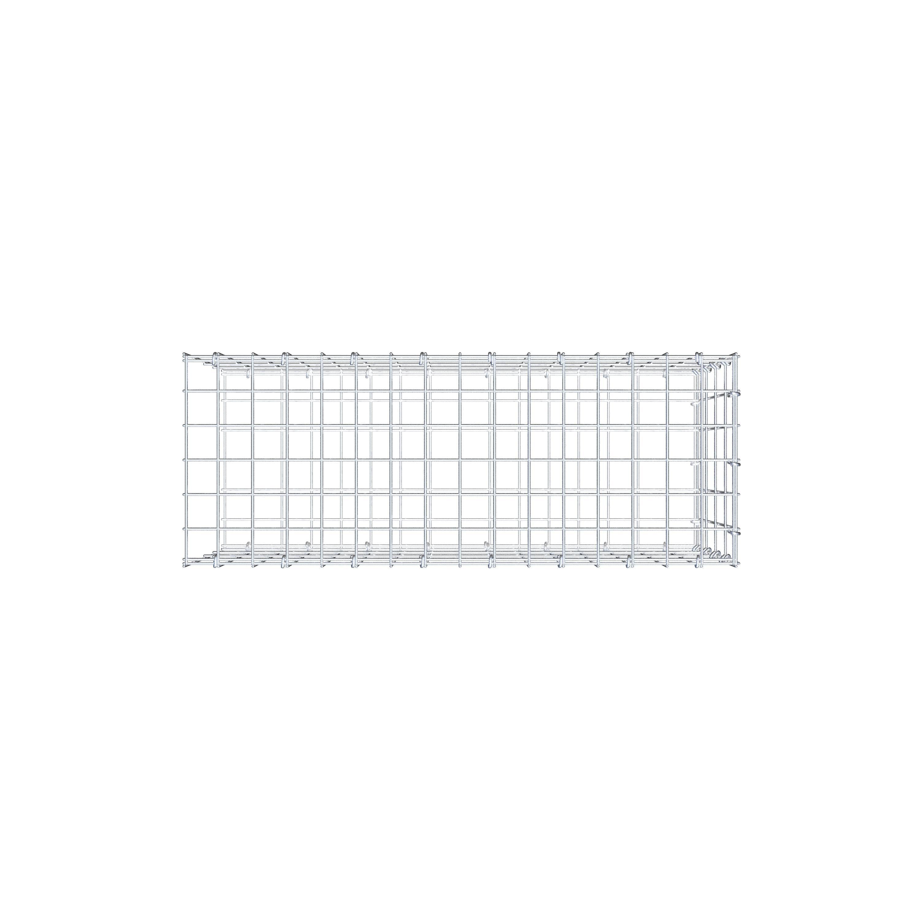 Mounted gabion type 2 80 cm x 40 cm x 30 cm, mesh size 5 cm x 10 cm, C-ring