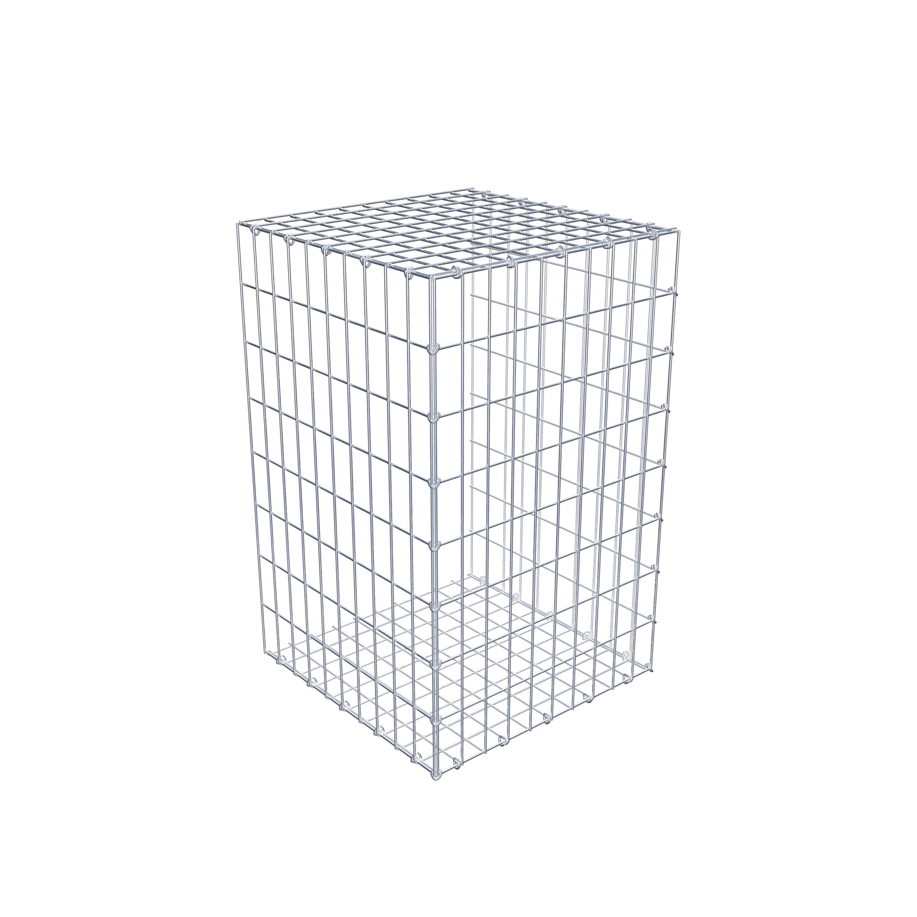 Monteret gabion type 2 80 cm x 50 cm x 50 cm, maskestørrelse 5 cm x 10 cm, C-ring