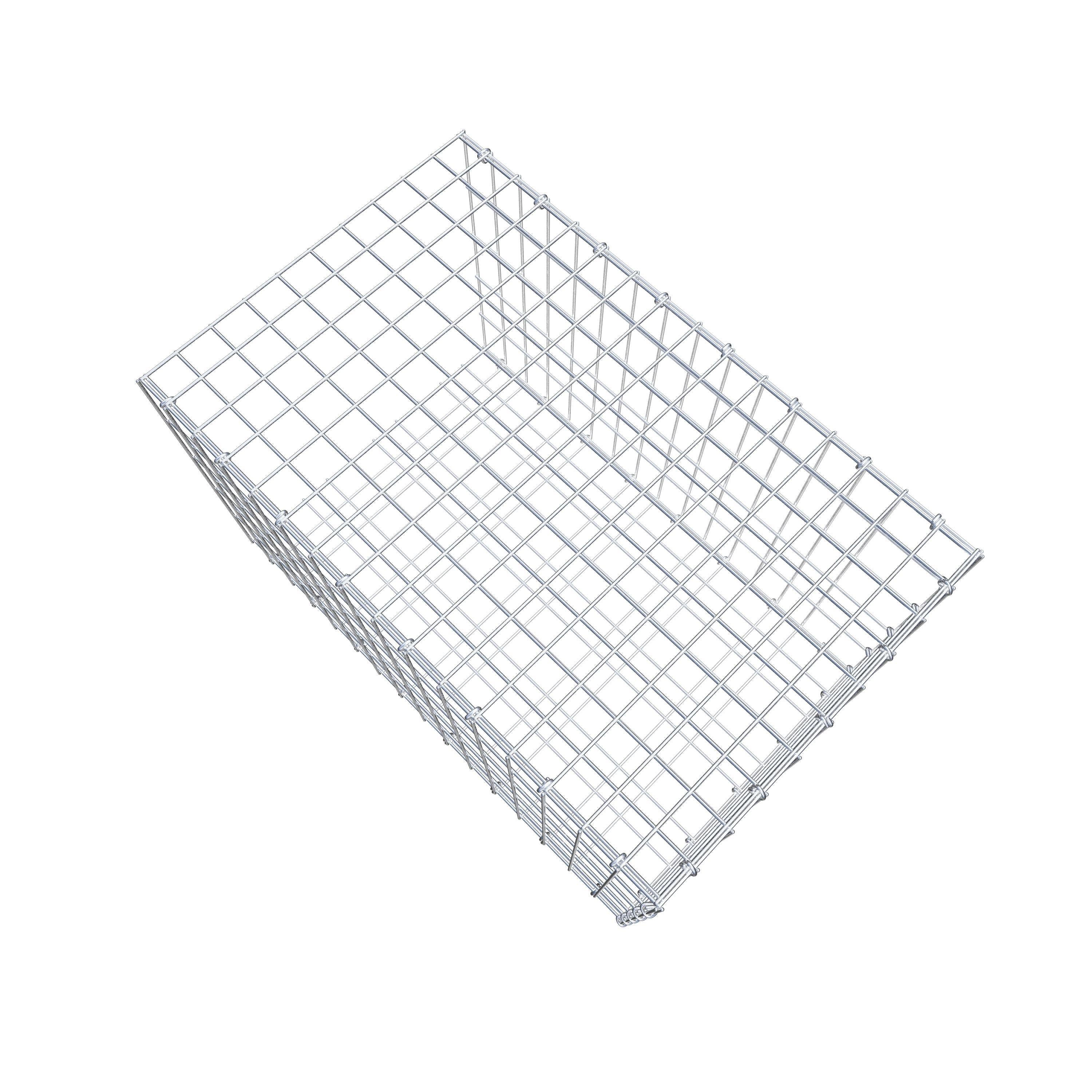 Monteret gabion type 2 80 cm x 50 cm x 50 cm, maskestørrelse 5 cm x 10 cm, C-ring