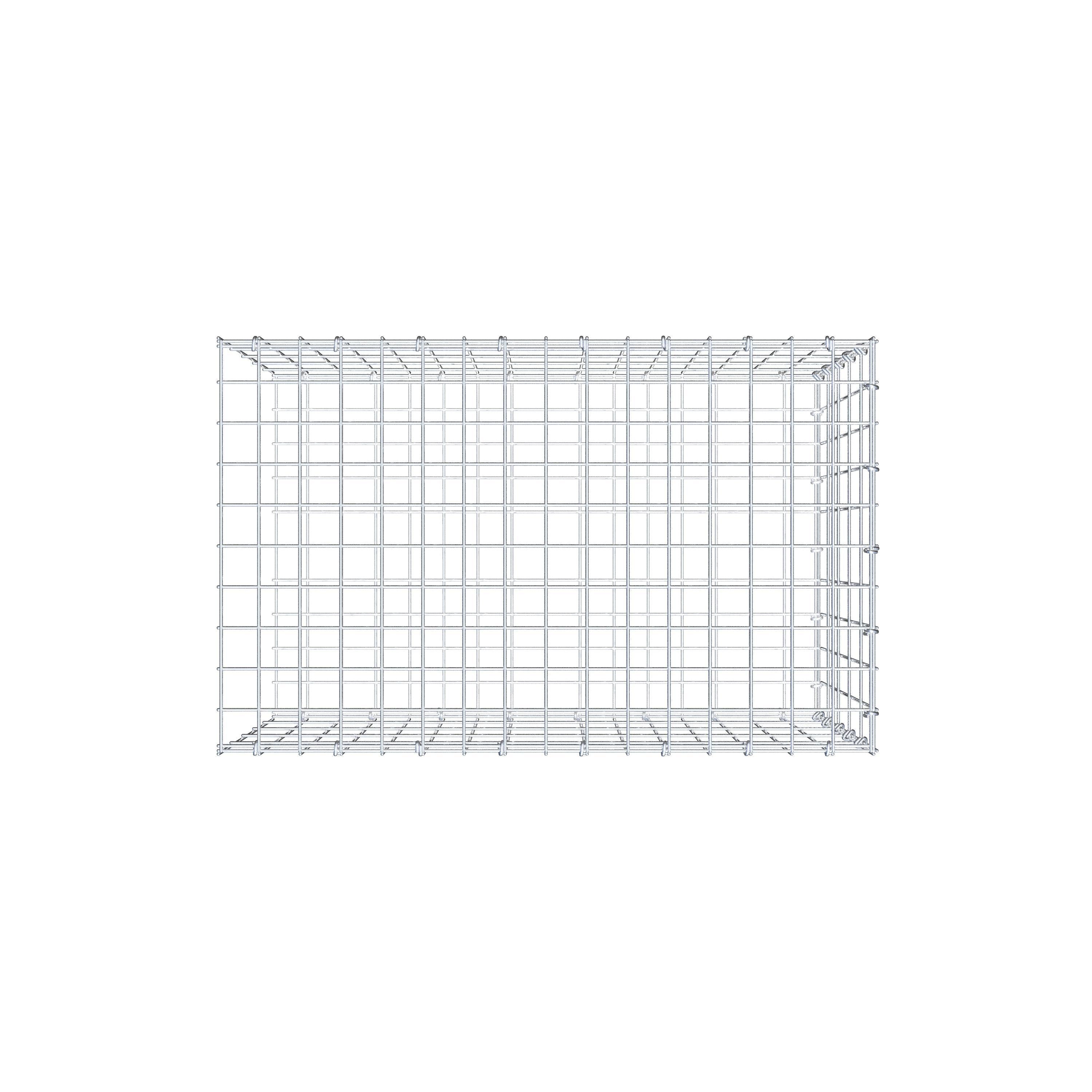 Monteret gabion type 2 80 cm x 50 cm x 50 cm, maskestørrelse 5 cm x 10 cm, C-ring