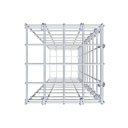 Monteret gabion type 2 100 cm x 20 cm x 20 cm, maskestørrelse 5 cm x 10 cm, C-ring