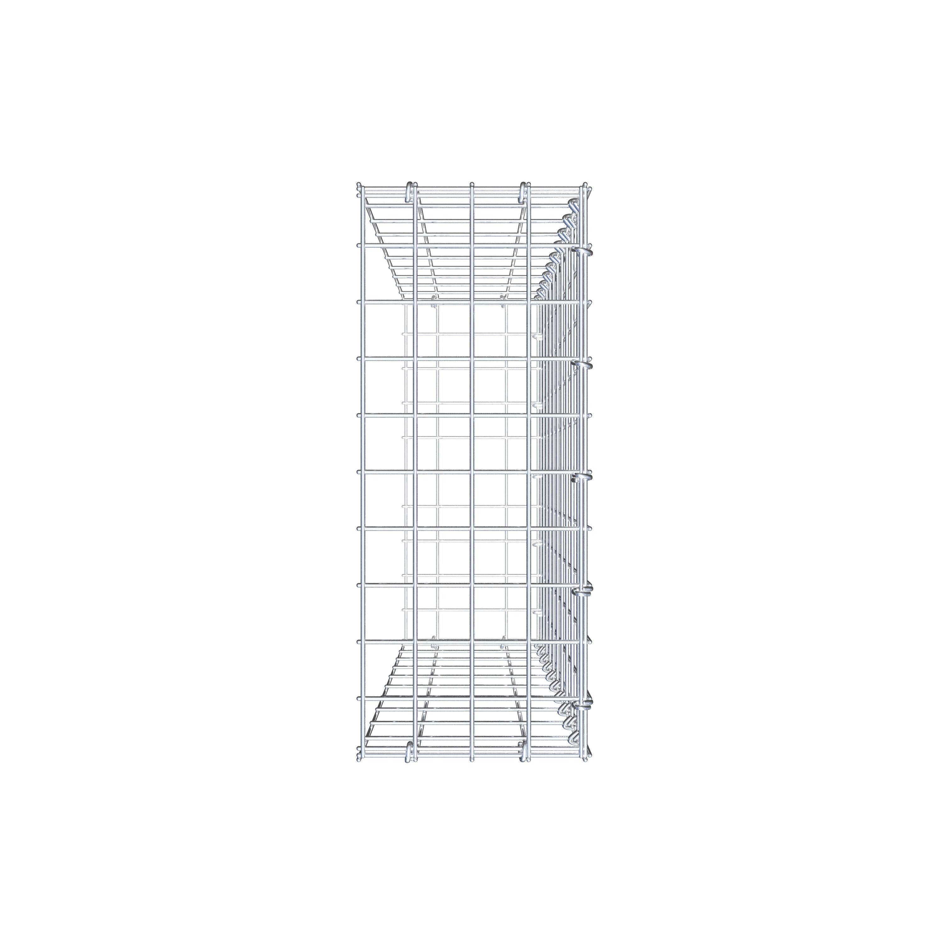 Anbaugabione Typ 2 100 cm x 20 cm x 50 cm, Maschenweite 5 cm x 10 cm, C-Ring