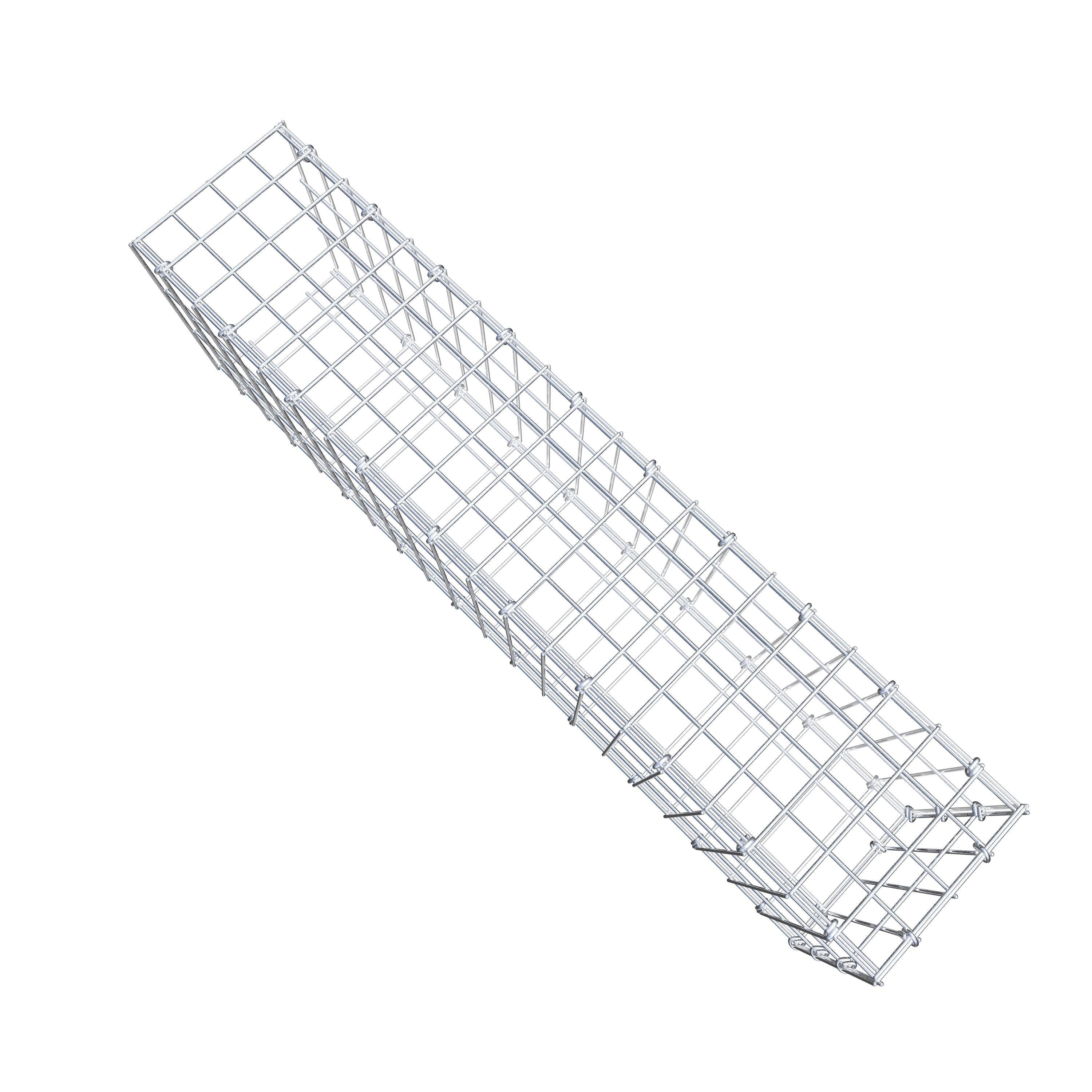 Monteret gabion type 2 100 cm x 30 cm x 20 cm, maskestørrelse 5 cm x 10 cm, C-ring