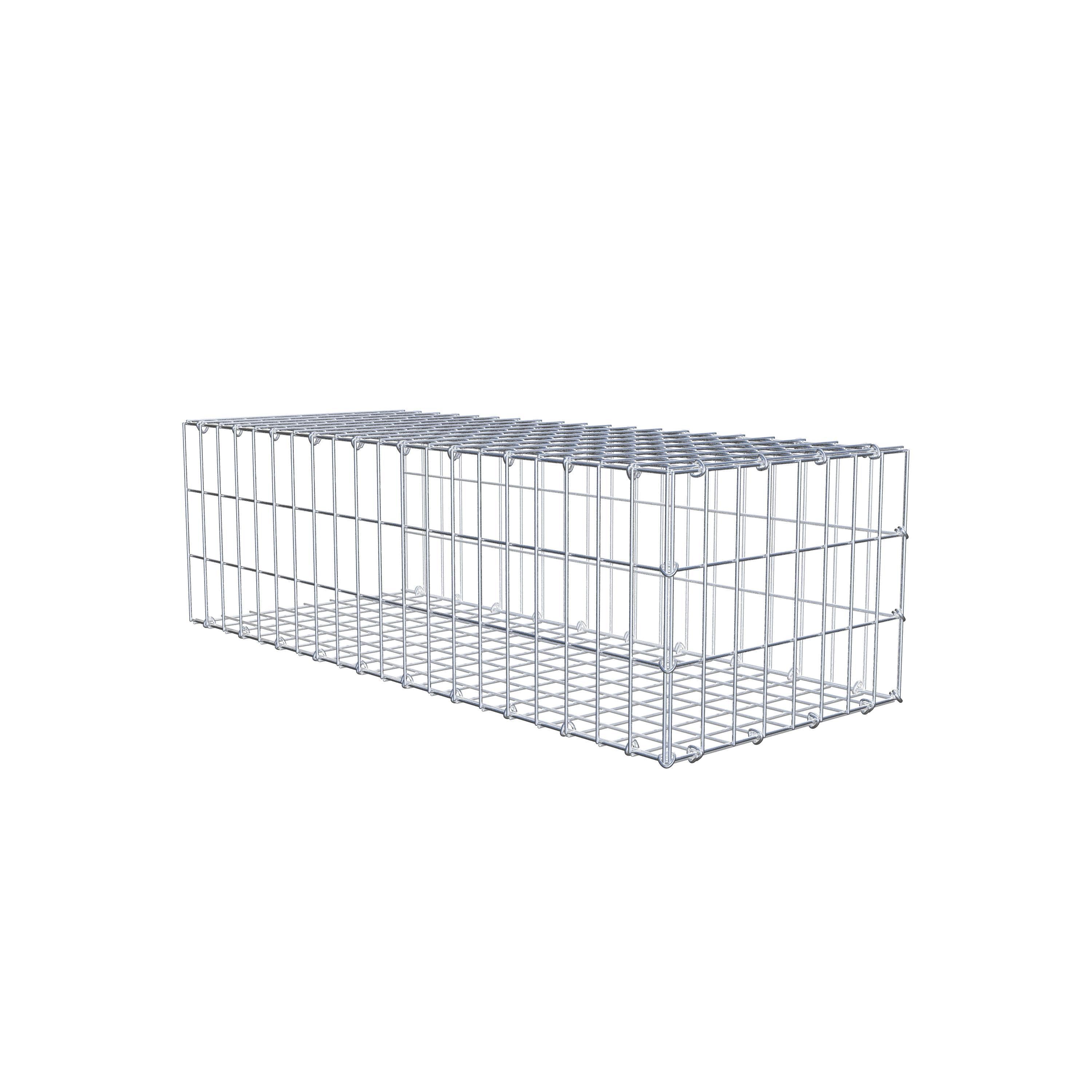 Monteret gabion type 2 100 cm x 30 cm x 40 cm, maskestørrelse 5 cm x 10 cm, C-ring