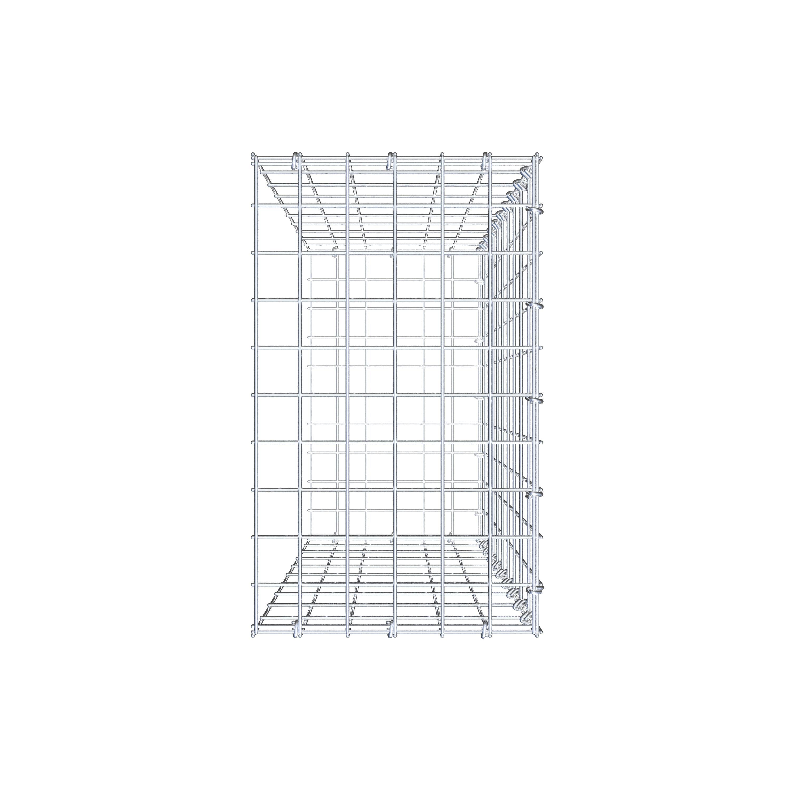 Anbaugabione Typ 2 100 cm x 30 cm x 50 cm, Maschenweite 5 cm x 10 cm, C-Ring